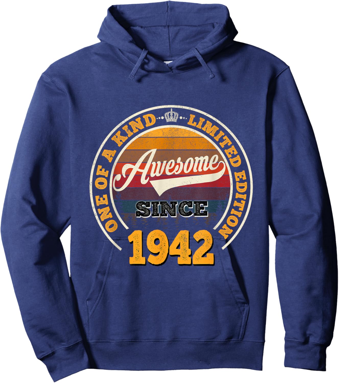 84th Birthday Gift Awesome Since 1942 84 Years Old Hoodie - Hoodie | Navy