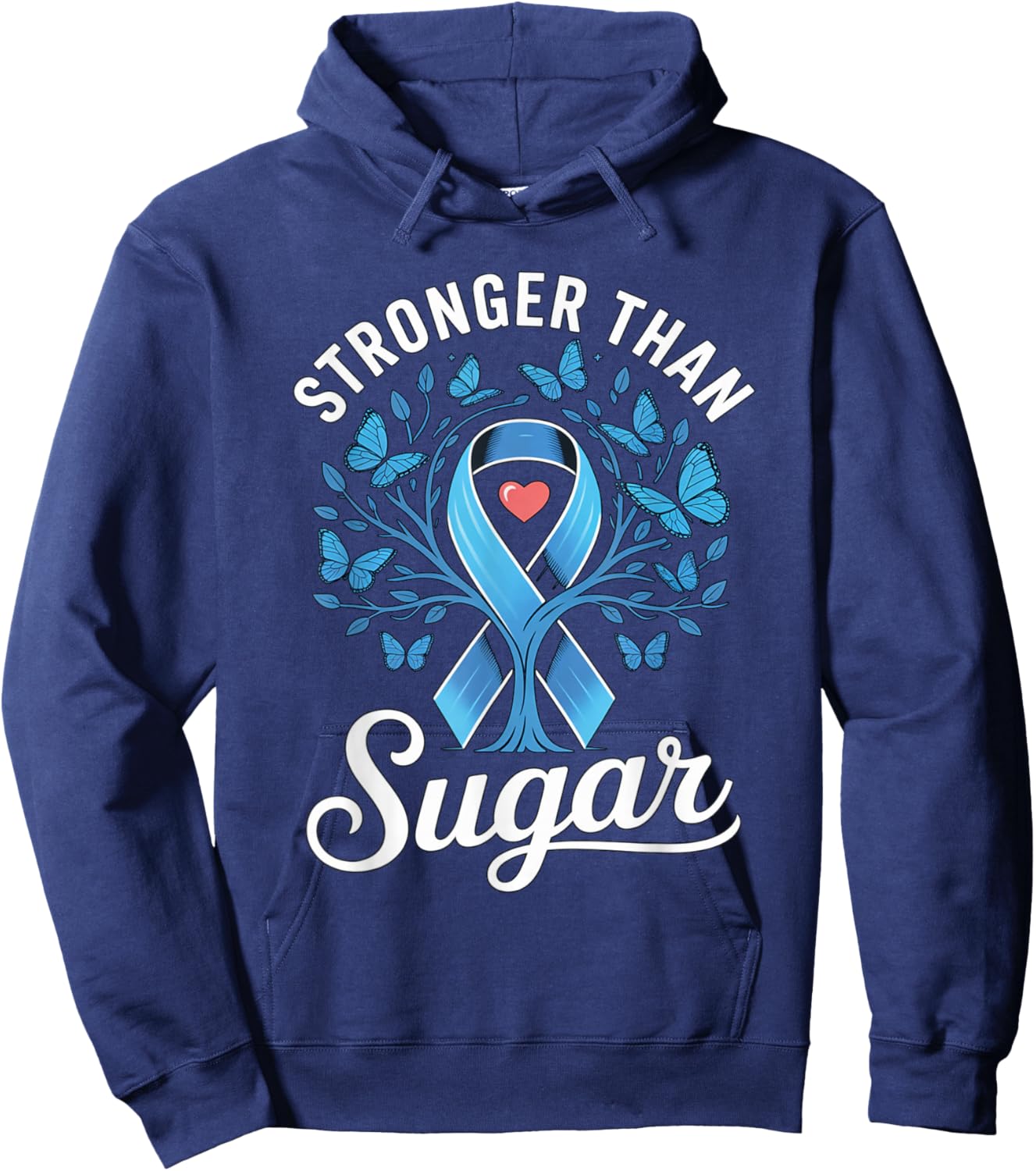 Diabetes Awareness , Women. Diabetes Support Hoodie - Hoodie | Navy