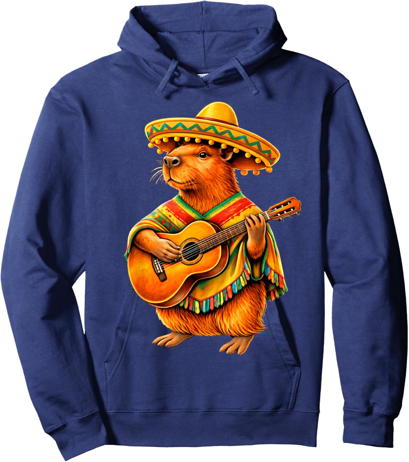 Funny Cinco De Mayo Capybara Sombrero Mexican Fiesta Design Hoodie - Hoodie | Navy