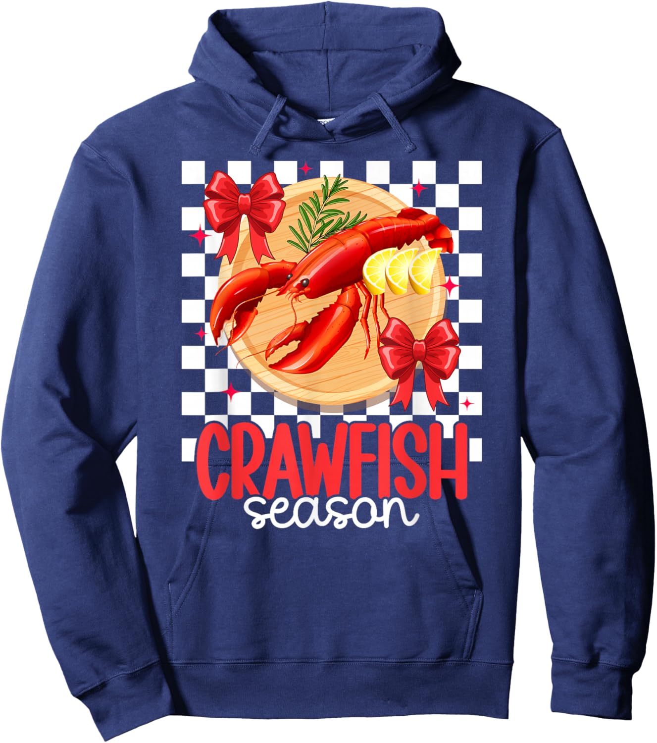Crawfish Season Coquette Crawfish Boil Crawfish Lover Hoodie - Hoodie | Navy