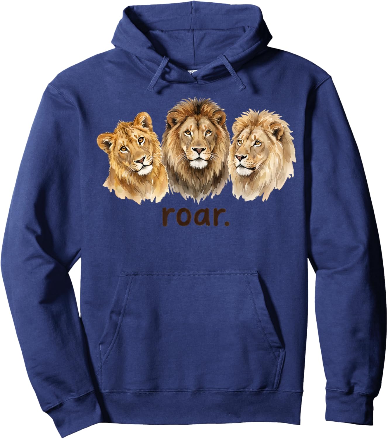 Lions Roar Funny Lion Lover Funny Roar Hoodie - Hoodie | Navy