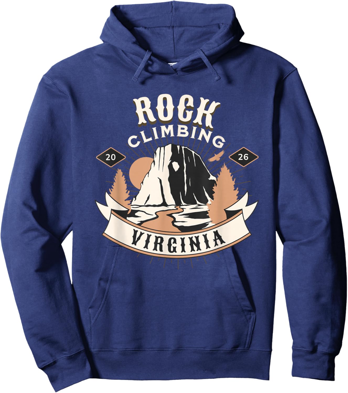 Rock Climbing Virginia Hoodie - Hoodie | Navy