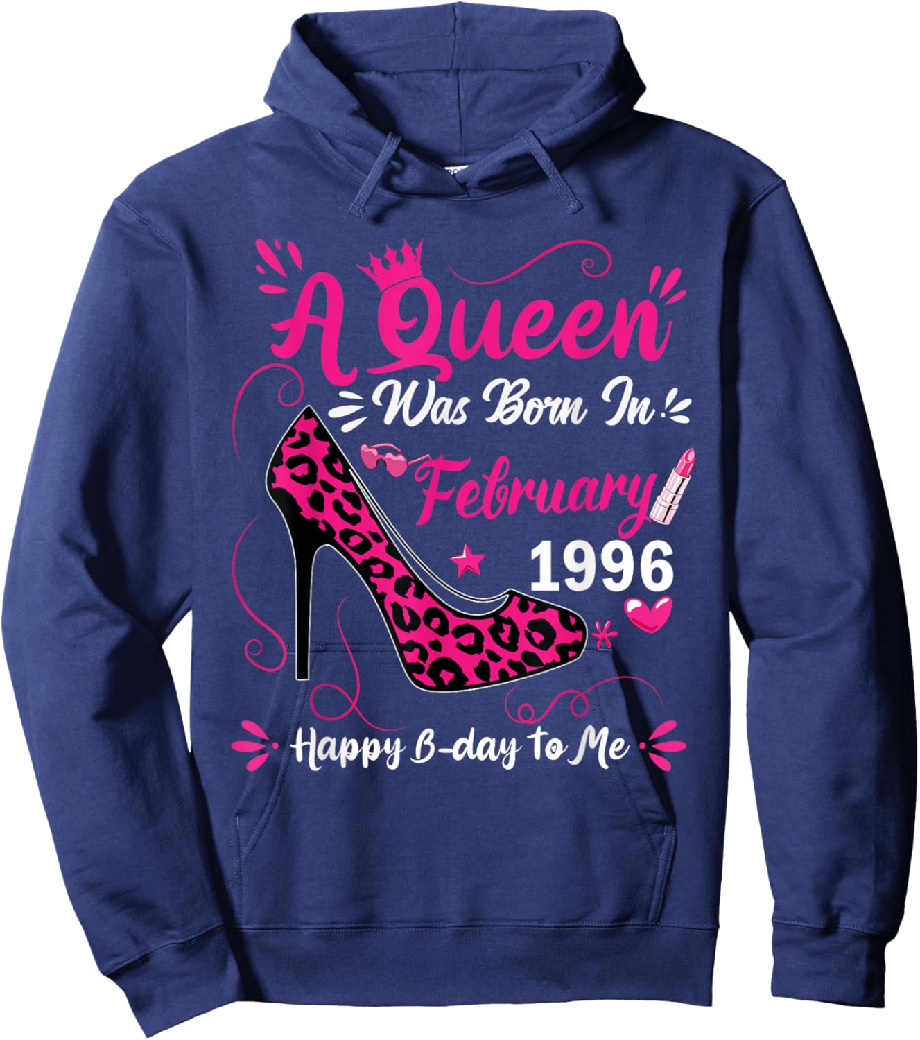 30th Birthday Legends were Born in February 1996 Hoodie - Hoodie | Navy