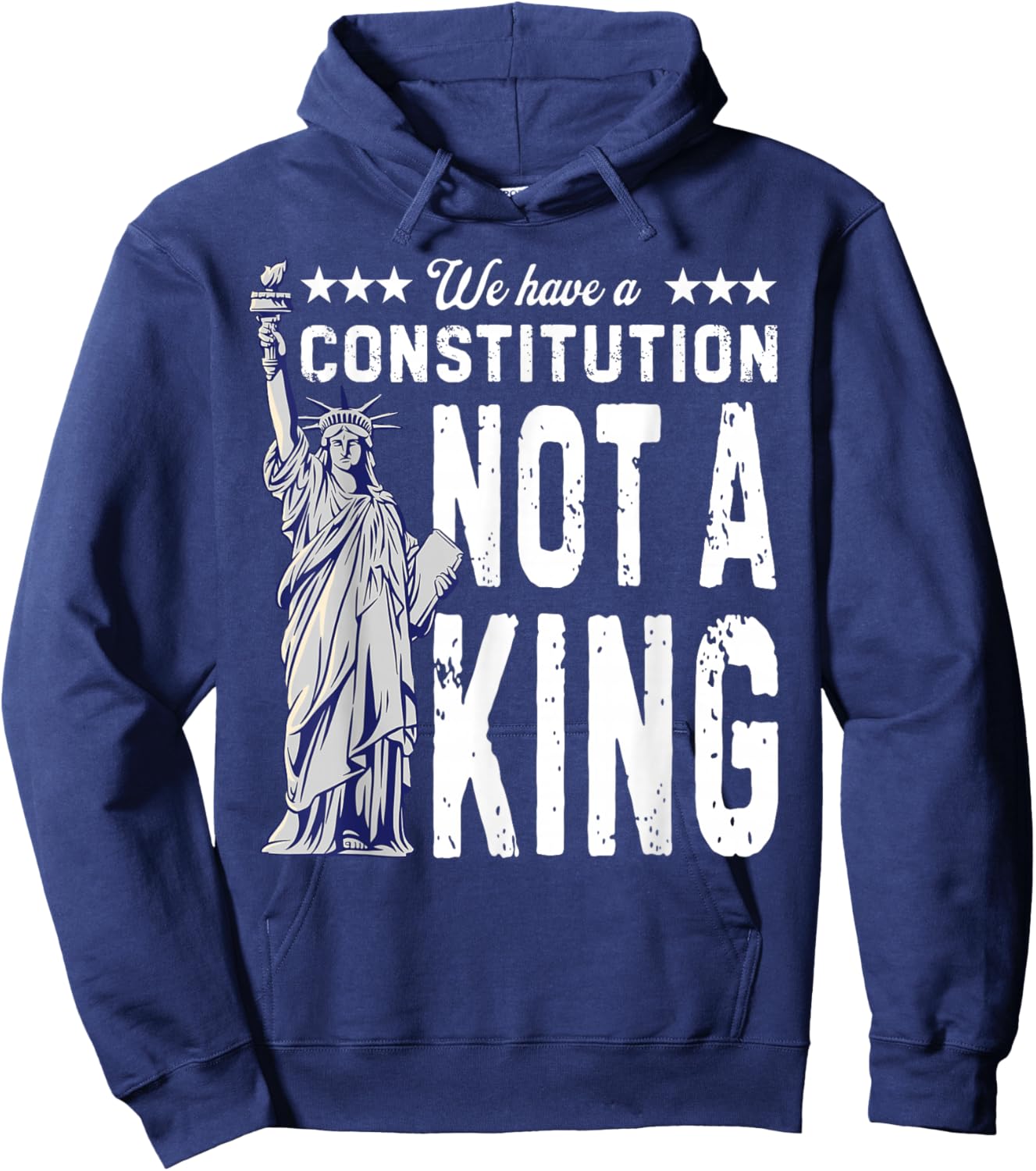 No Kings America We Have A Constitution Not A King Resist Hoodie - Hoodie | Navy