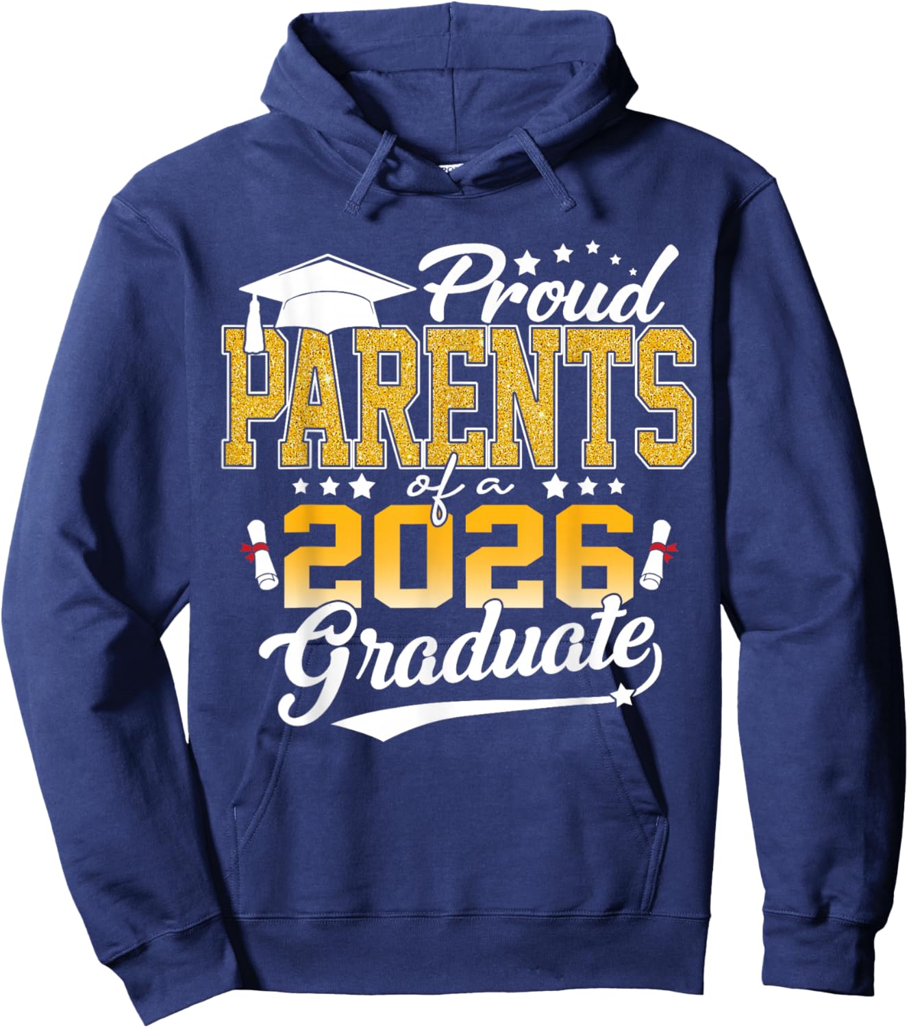 Senior 2026 Proud Parents of A Class of 2026 Graduate Senior Hoodie - Hoodie | Navy