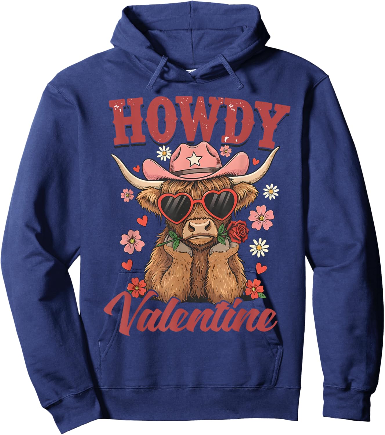 Valentines Howdy Western Life Cowboys Cowgirls Rodeo Country Hoodie - Hoodie | Navy