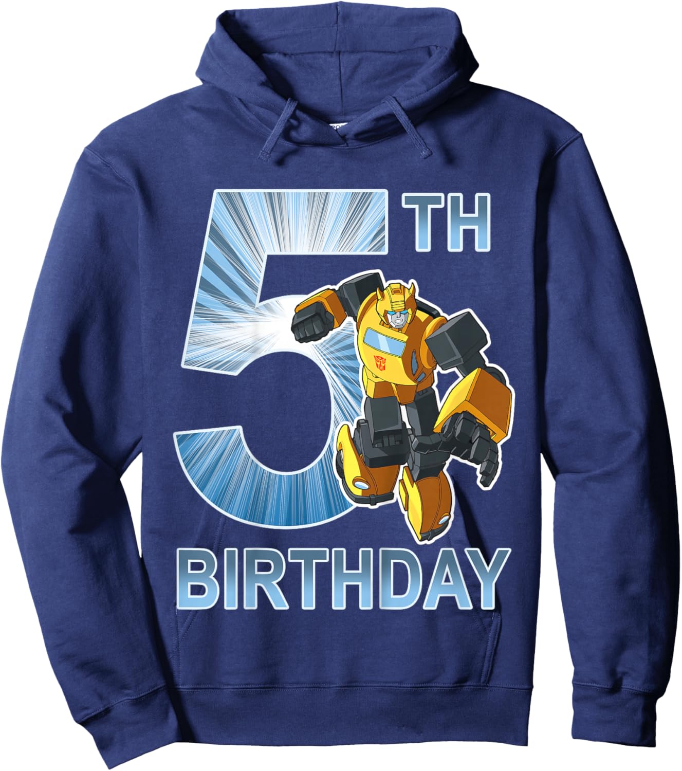 Transformers Bumblebee 5th Birthday Vintage Hoodie - Hoodie | Navy