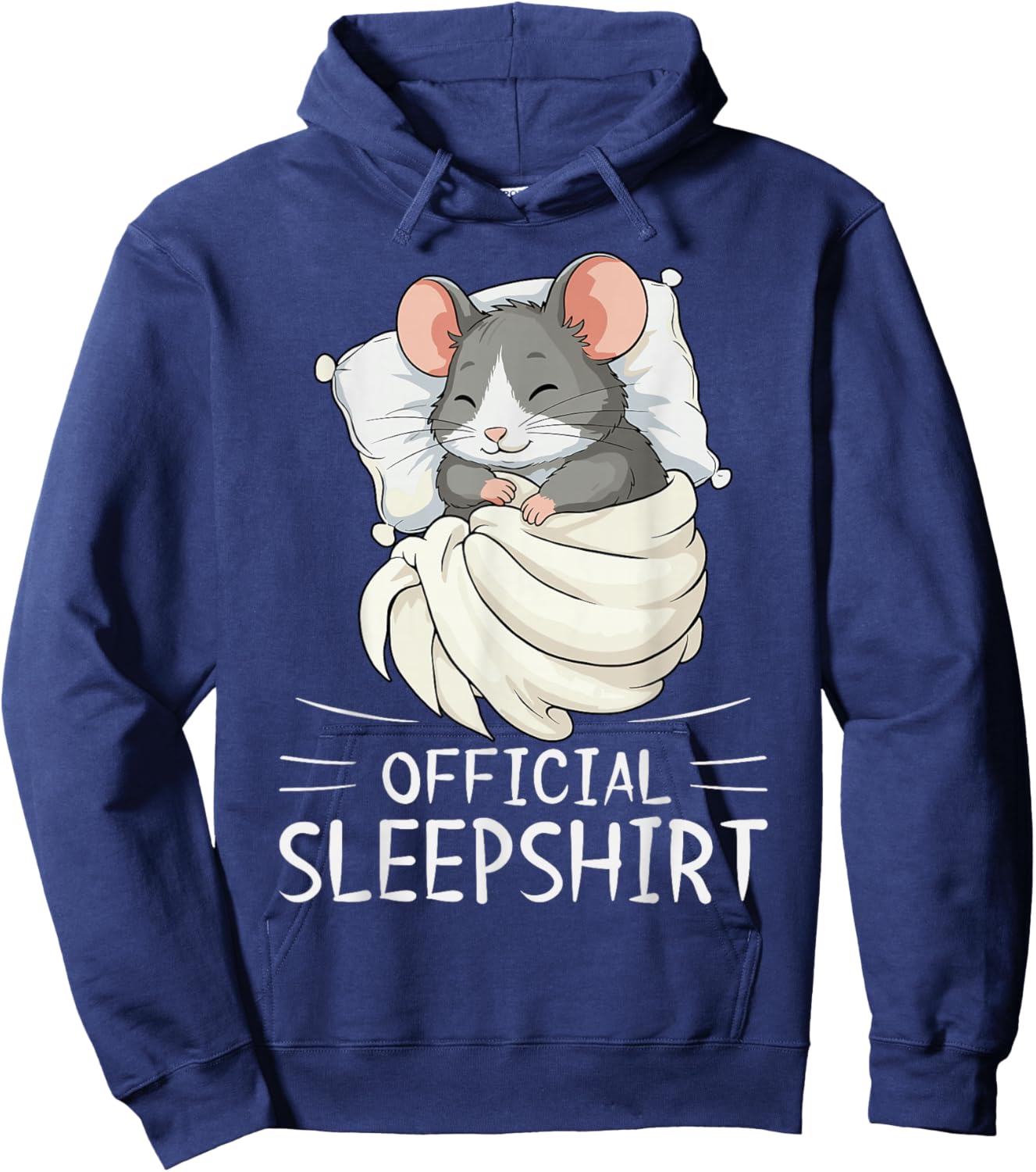 Mouse Animal Official Sleepshirt Pajamas Nightgown Hoodie - Hoodie | Navy