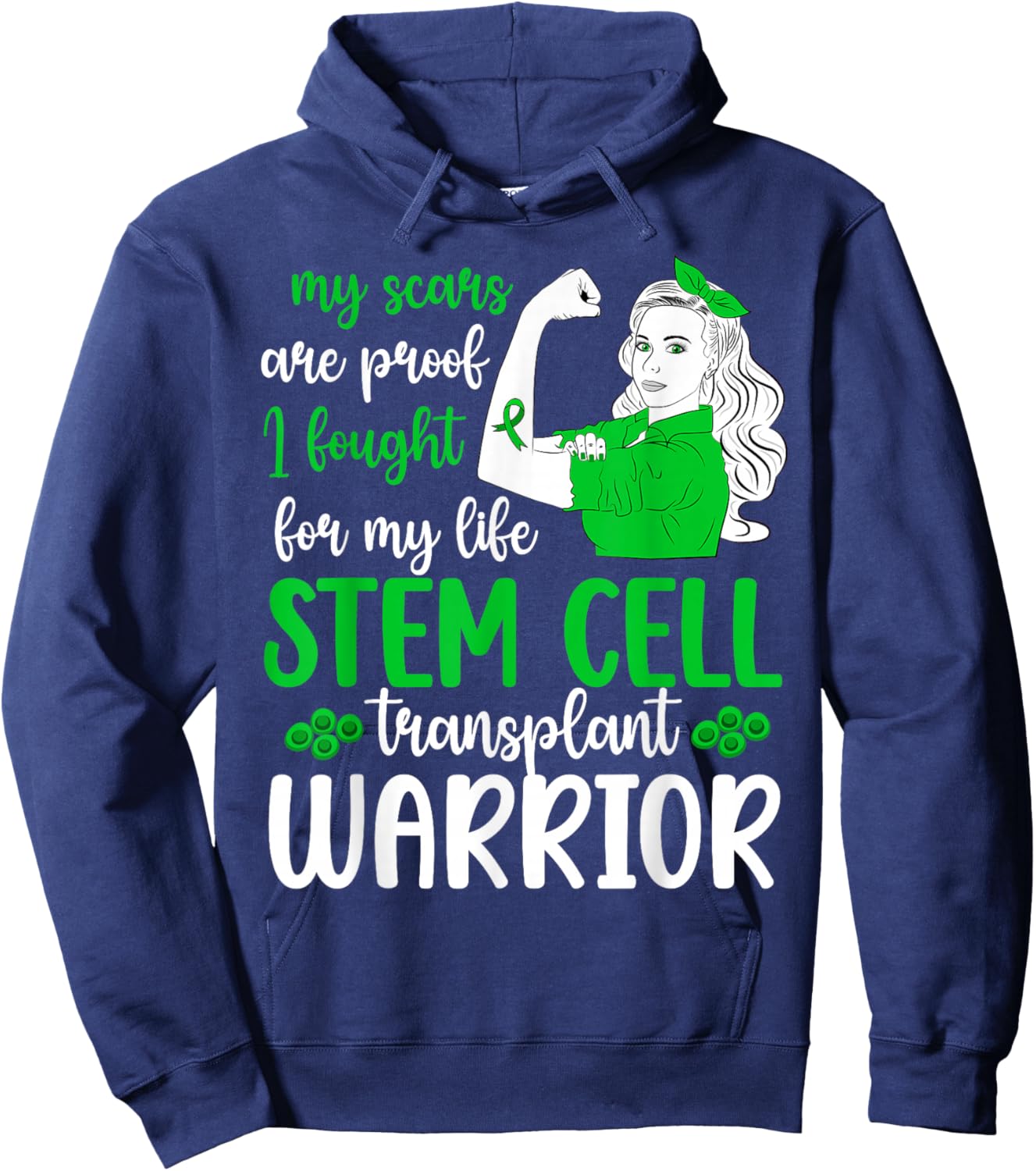 Stem Cell Transplant Warrior Stem Cell Transplant Surgery Hoodie - Hoodie | Navy