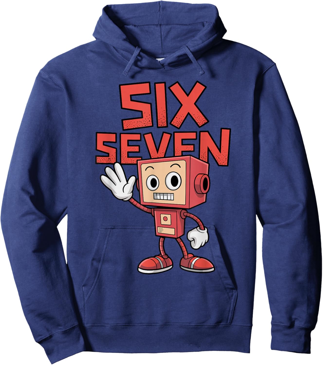 Funny Meme 67 Six Seven 6 7 Italian Brainrot Kids Hoodie - Hoodie | Navy