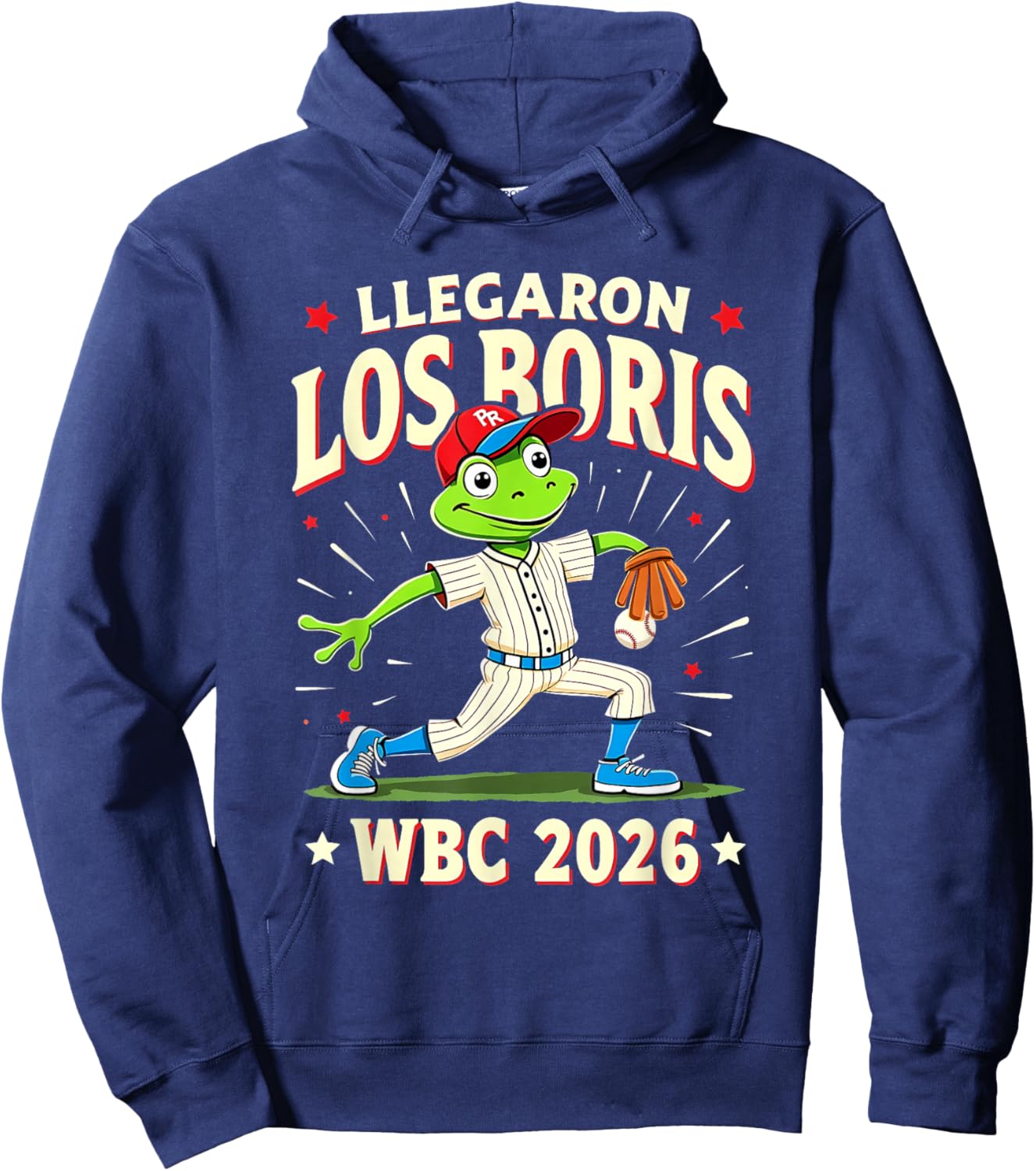 Puerto Rico Baseball Coqui Mascot 2026 Island Pride Theme Hoodie - Hoodie | Navy
