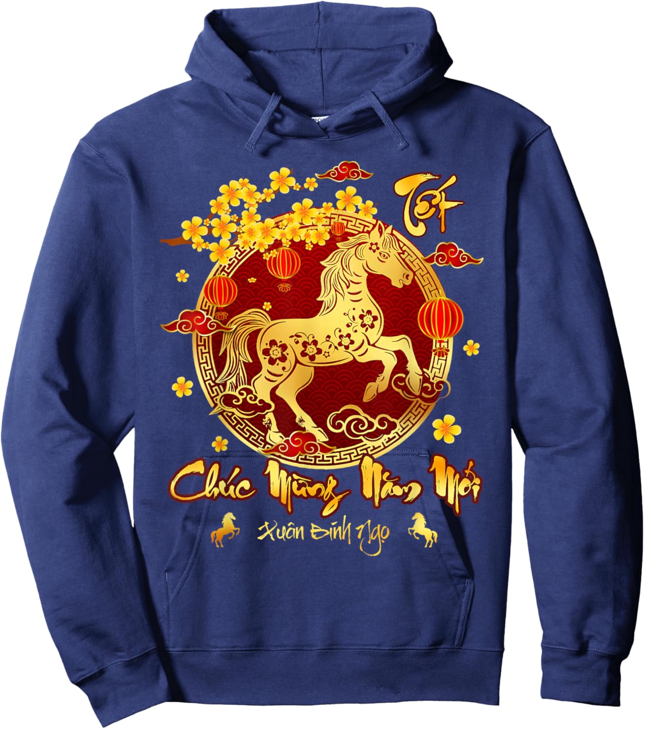 Vietnamese Lunar New Year 2026 TET Viet Chuc Mung NAM Moi Hoodie - Hoodie | Navy