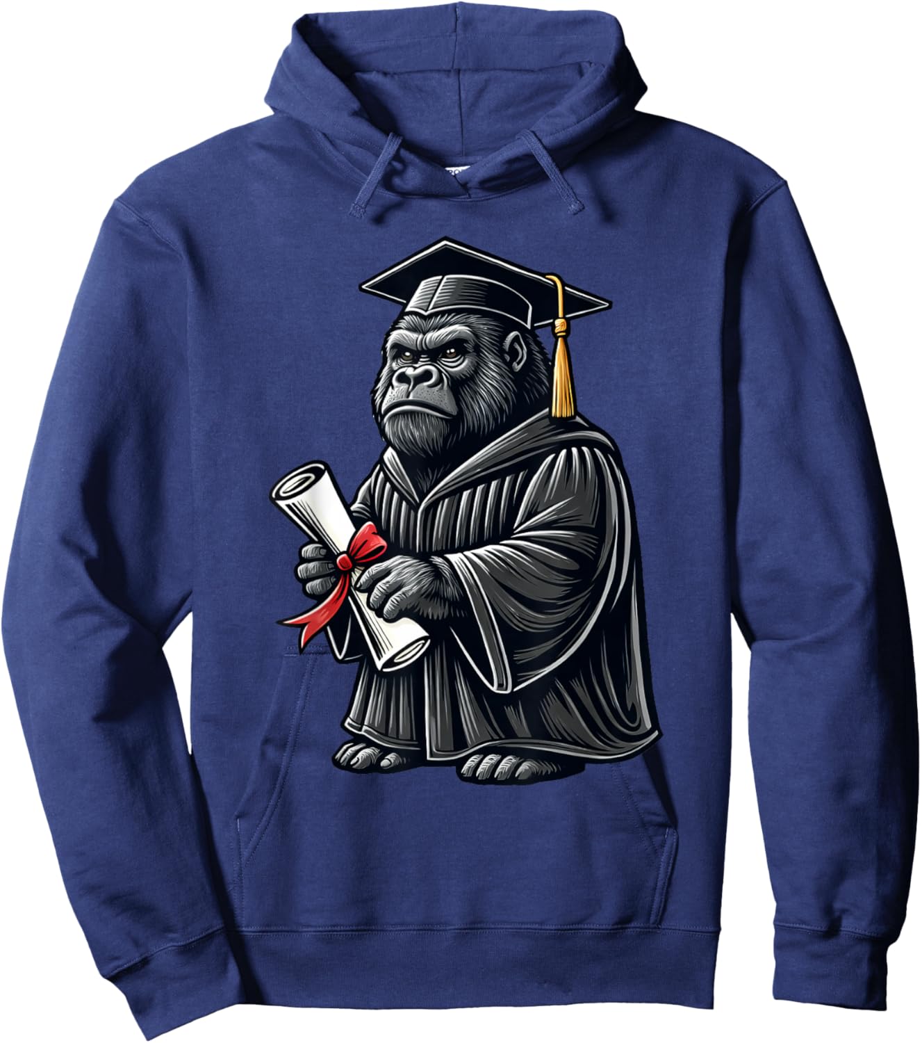 Cute Gorilla Graduation Hoodie - Hoodie | Navy