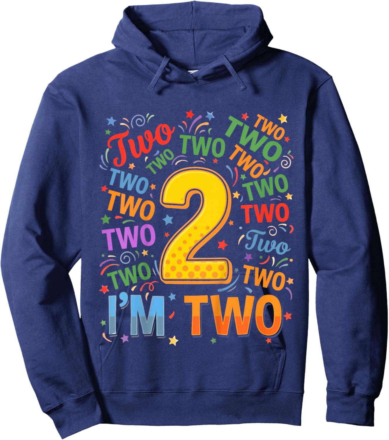 Kids 2nd Birthday Shirt Boy 2yr Two 2 Year Old Girl Toddler Kids Hoodie - Hoodie | Navy