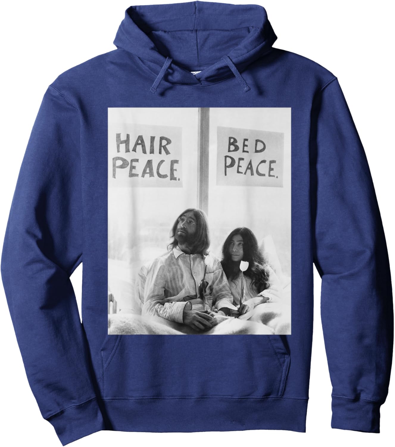 John Lennon Yoko ONO The Beatles Anti-War Bed-in 1969 Hoodie - Hoodie | Navy