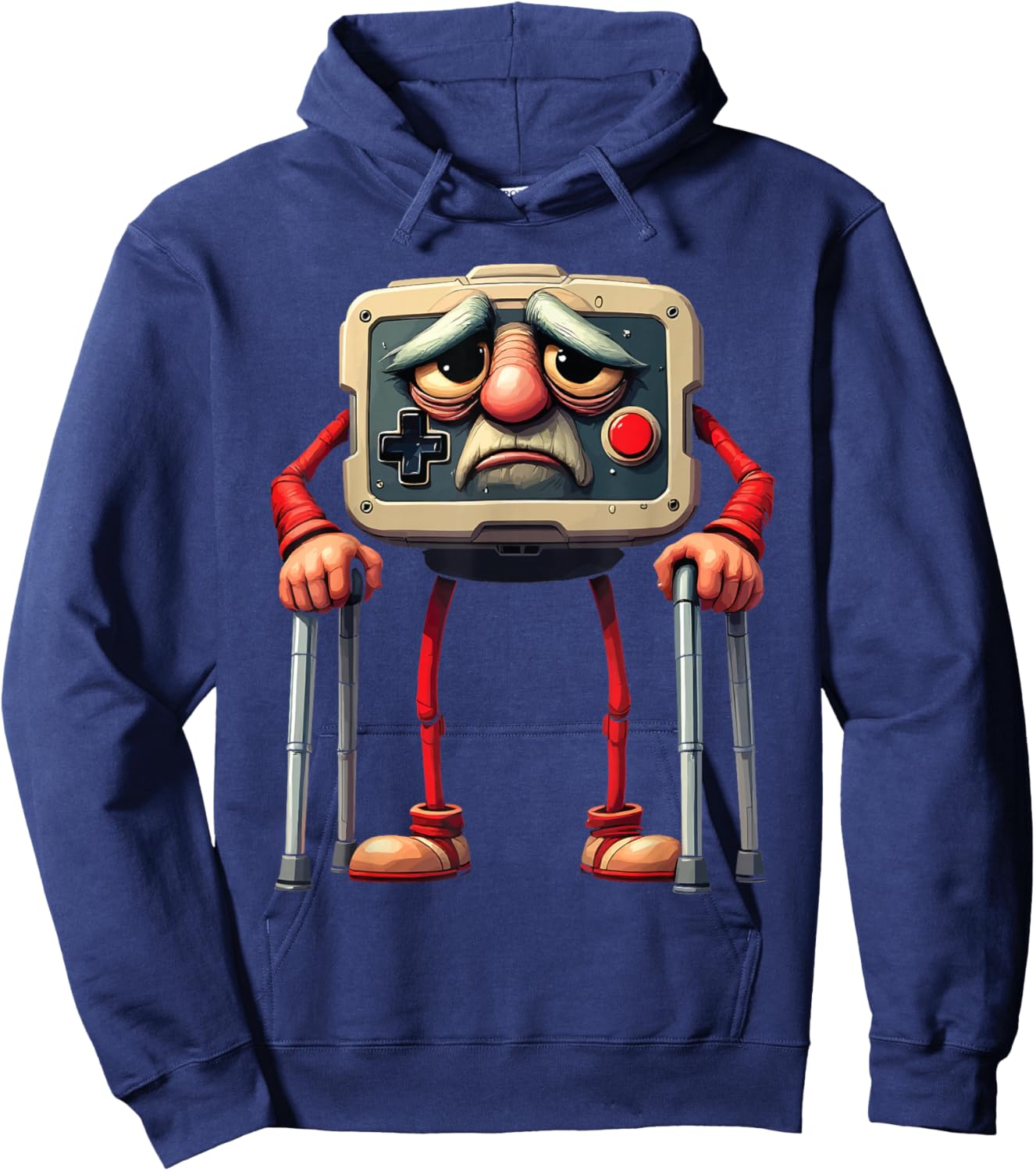 Funny Old Gamer Gaming Retro 80s 90s Video Game Old Gamer Hoodie - Hoodie | Navy