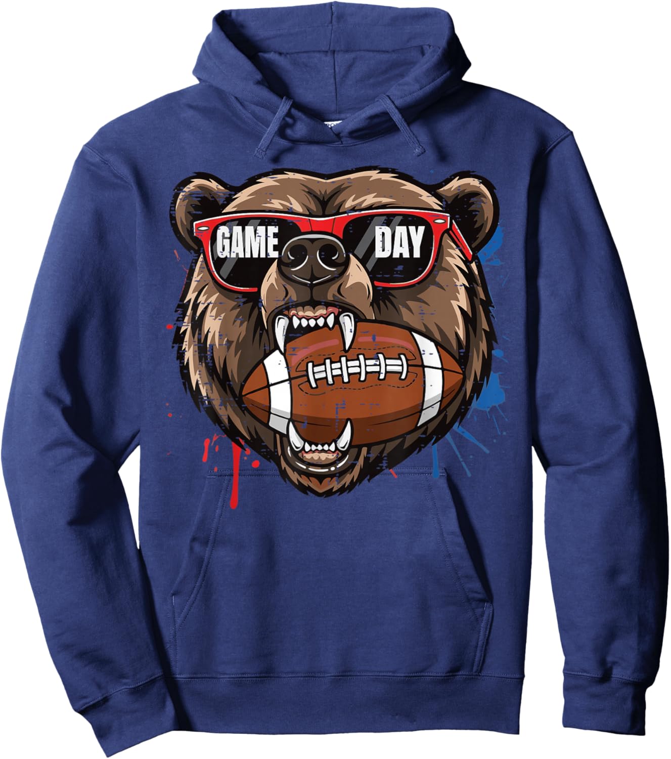 Bear Sunglasses Men Women Kids Boys Girls Youth Teen Hoodie - Hoodie | Navy
