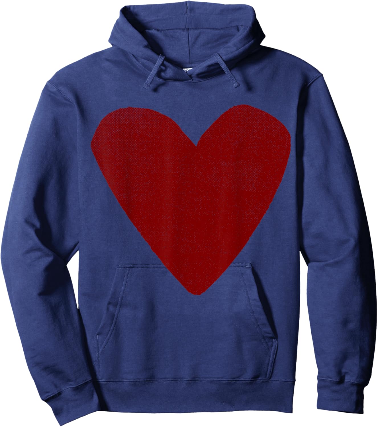 Boho Tops Valentines Day Cute Girls Maroon Heart Hoodie - Hoodie | Navy