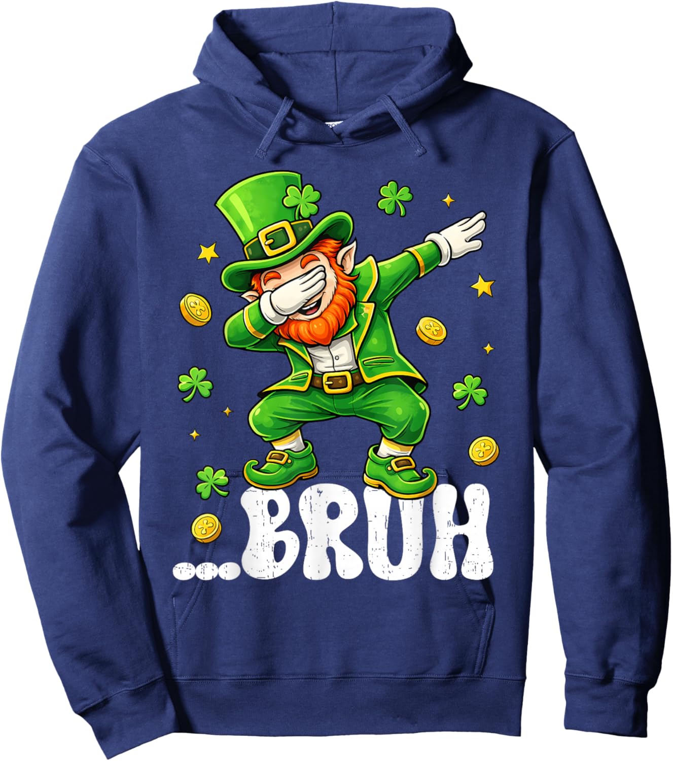 Dabbing Leprechaun St Patrick's Day Boys Girls Dab Dance Hoodie - Hoodie | Navy