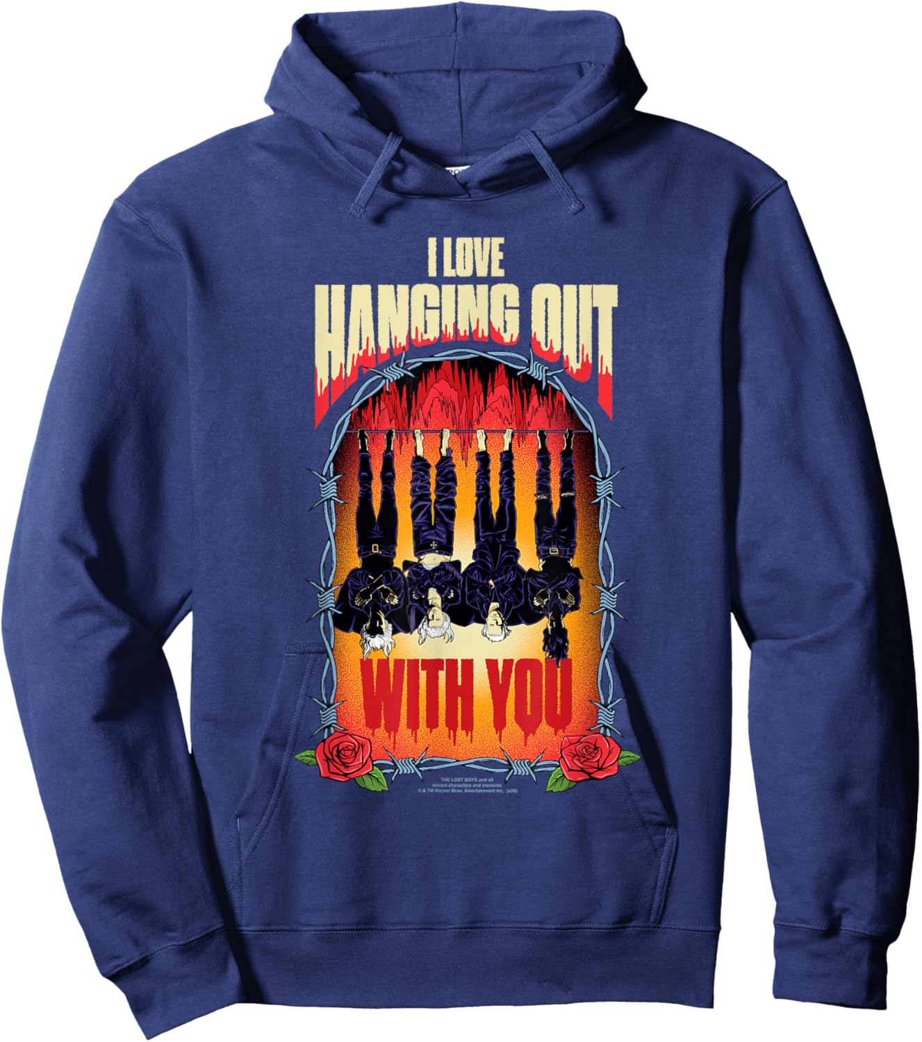Lost Boys Love Hanging Out with You Valentine's Day Movie Hoodie - Hoodie | Navy