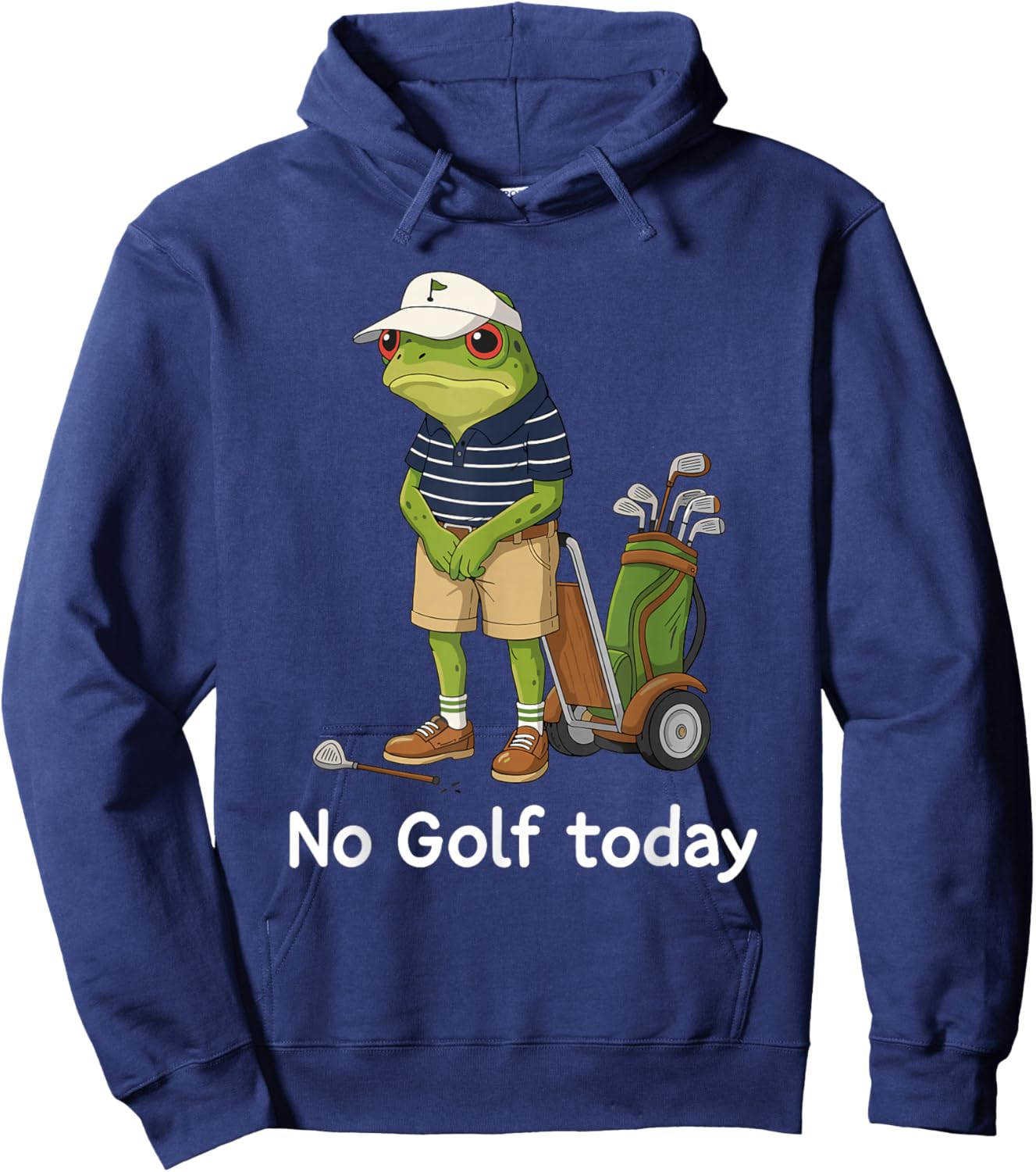 No Golf Today Funny Golfer Frog Golf Women Hoodie - Hoodie | Navy
