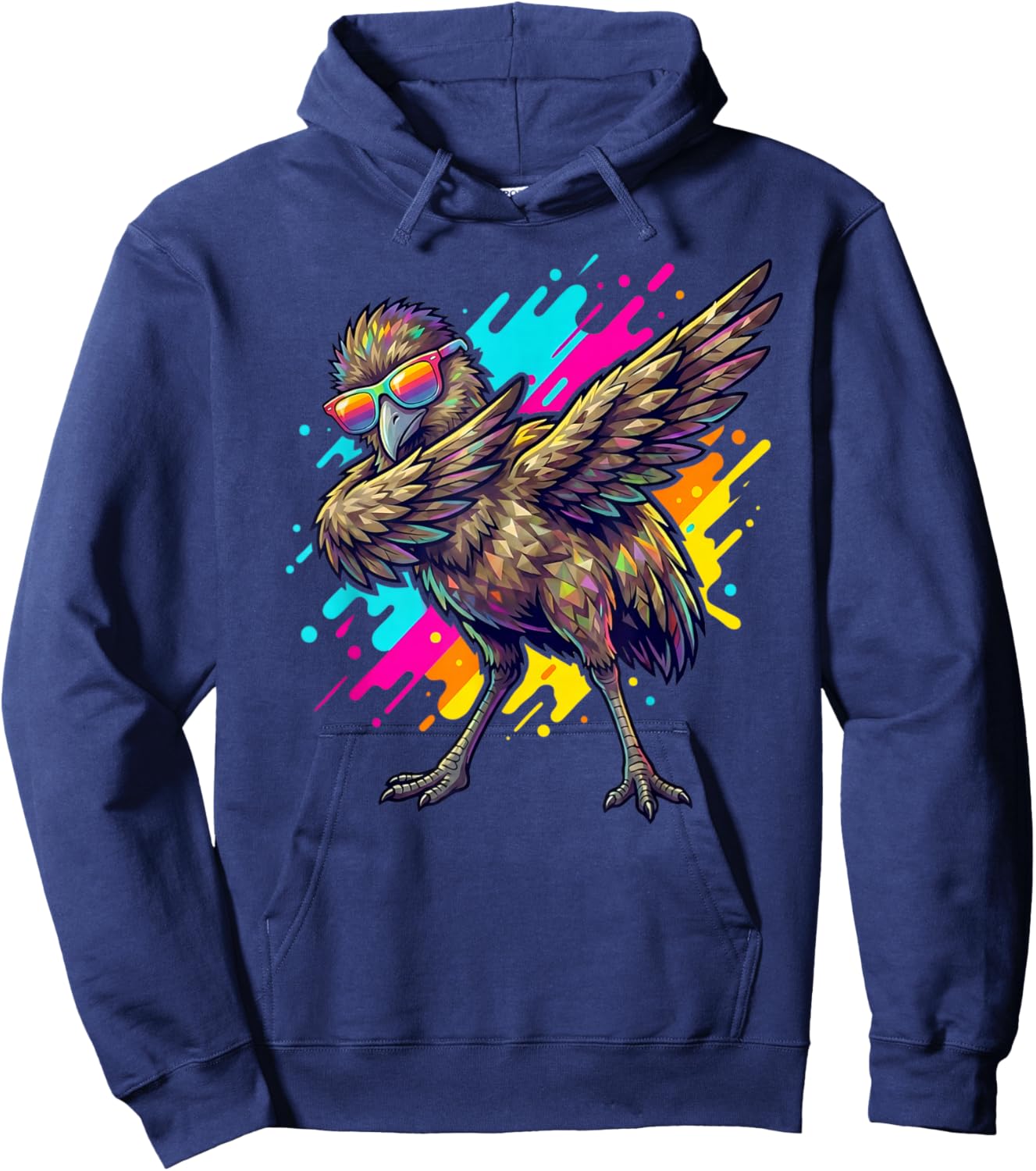 Dabbing Australian Emu Bird Graphic Kids Boys Emu Lovers Hoodie - Hoodie | Navy