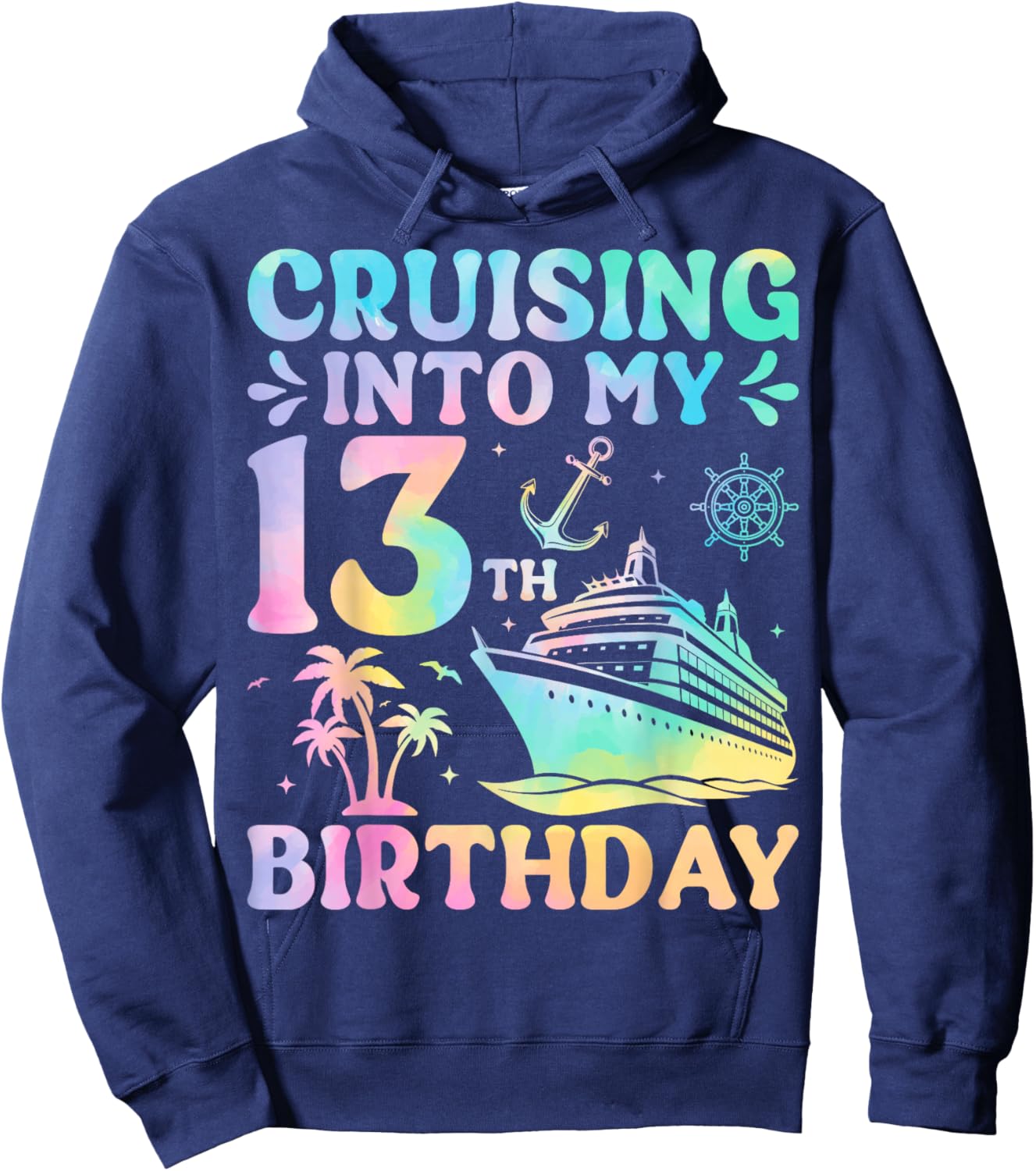 Cruising Into My 13th Birthday Hoodie - Hoodie | Navy