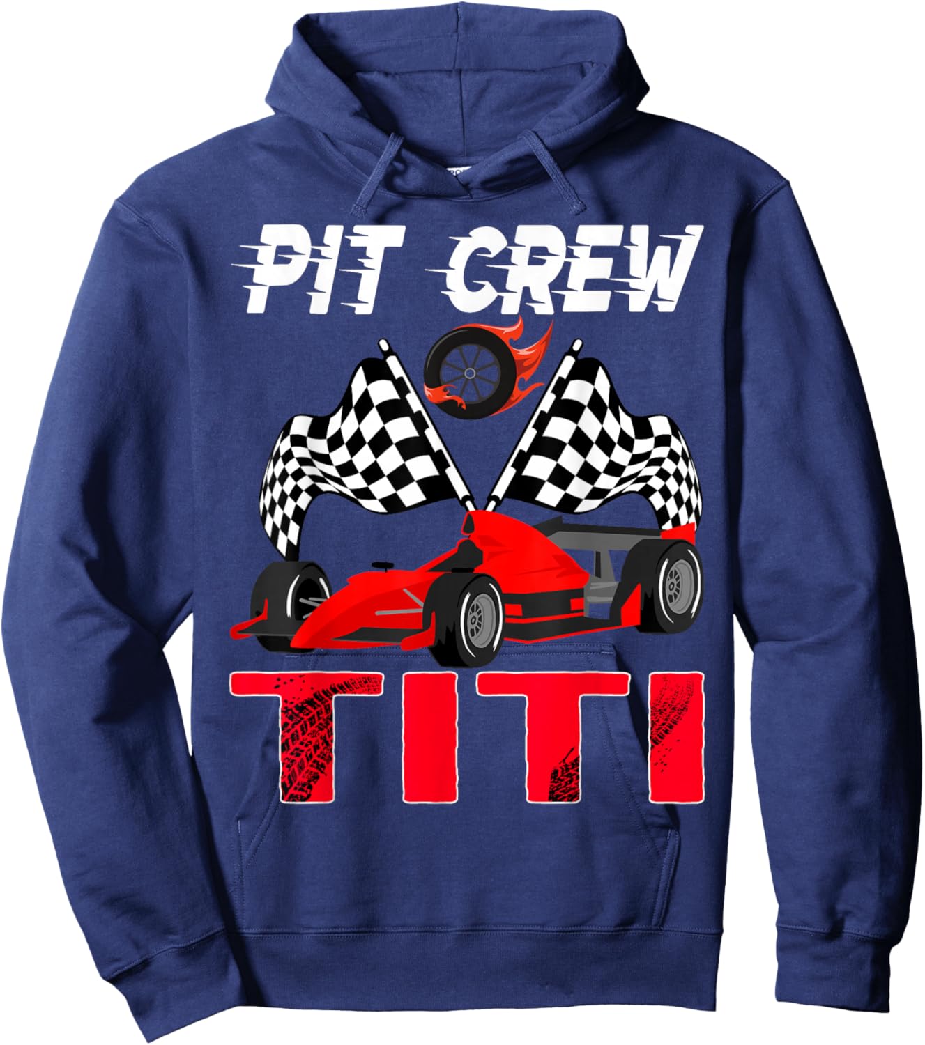 Pit Crew Titi Race Car Birthday Boy Racing Car Hoodie - Hoodie | Navy