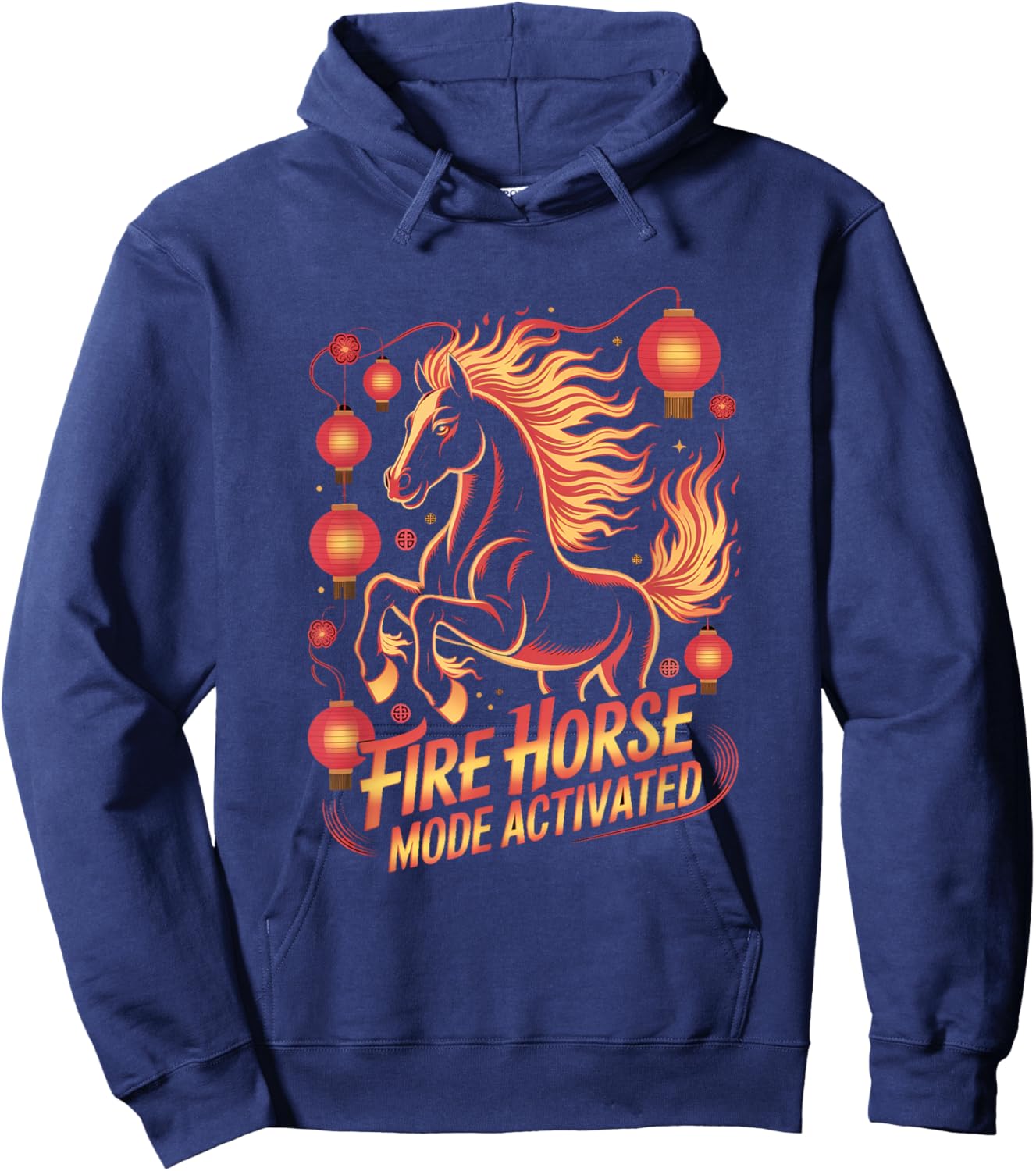 Fire Horse Spirit Chinese New Year 2026 Hoodie - Hoodie | Navy