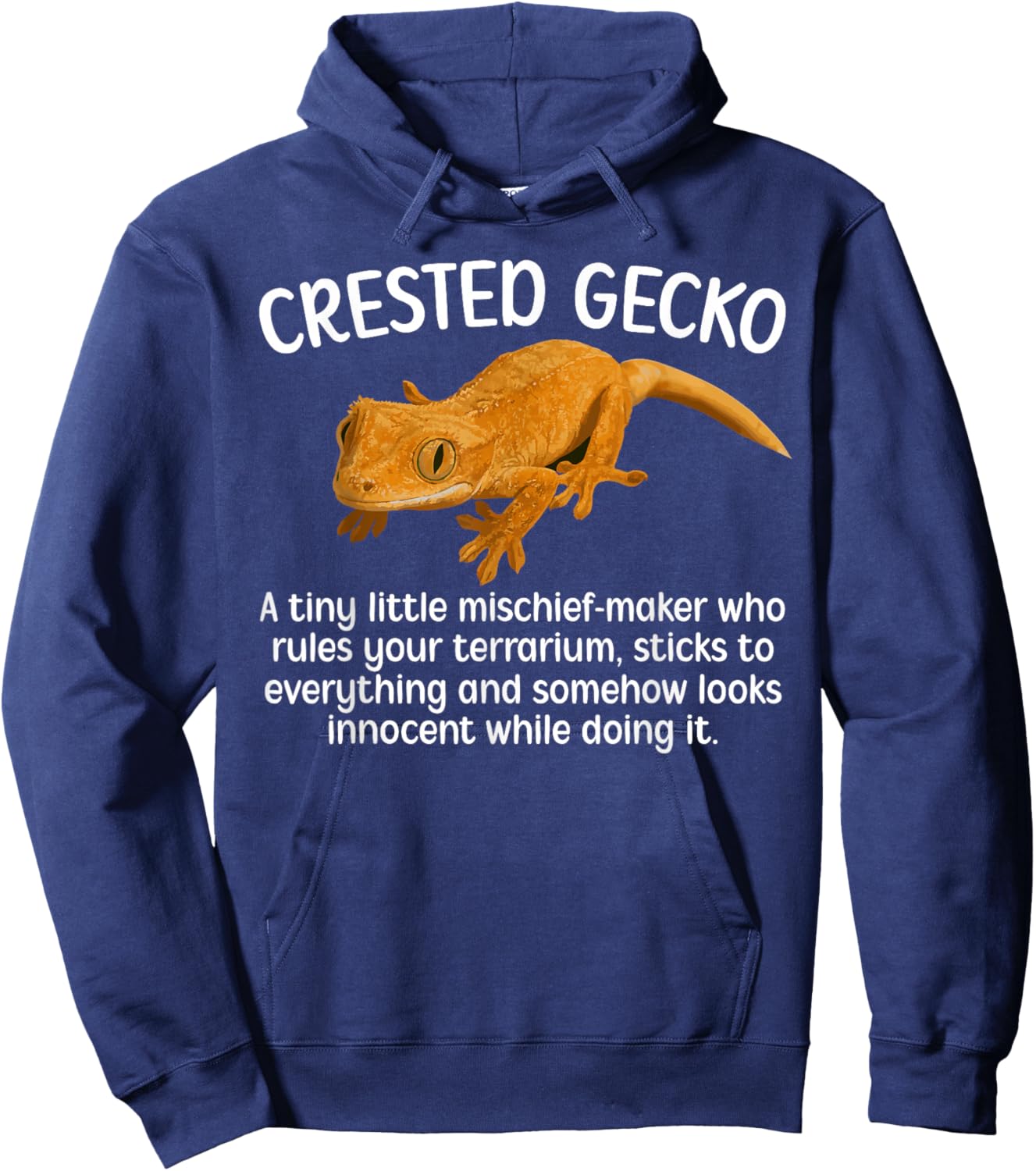 Crested Gecko Definition Crested Gecko Owner Crestie Lover Hoodie - Hoodie | Navy