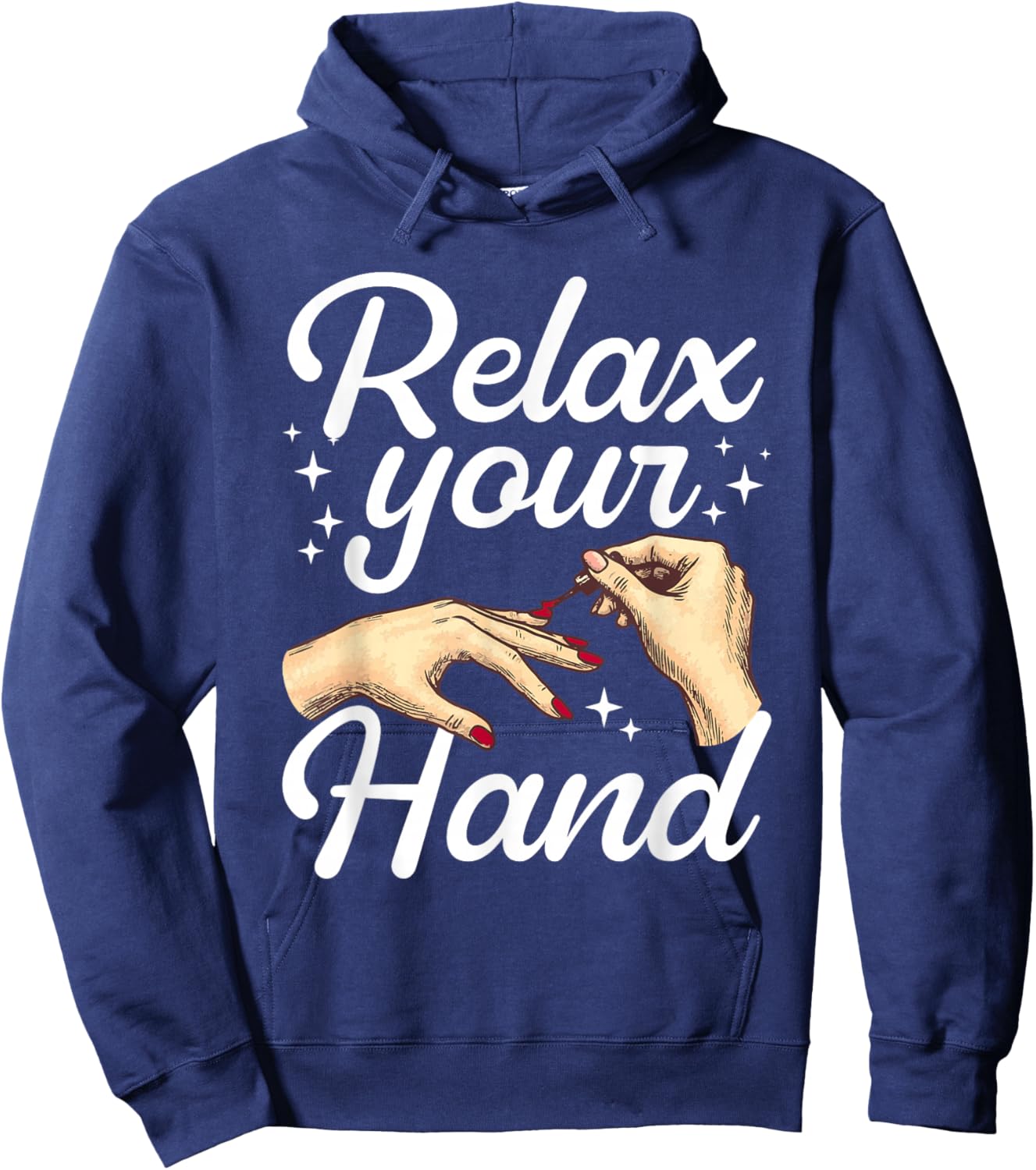 Cool Nail Tech Art Girl Manicurist Nail Technician Hoodie - Hoodie | Navy