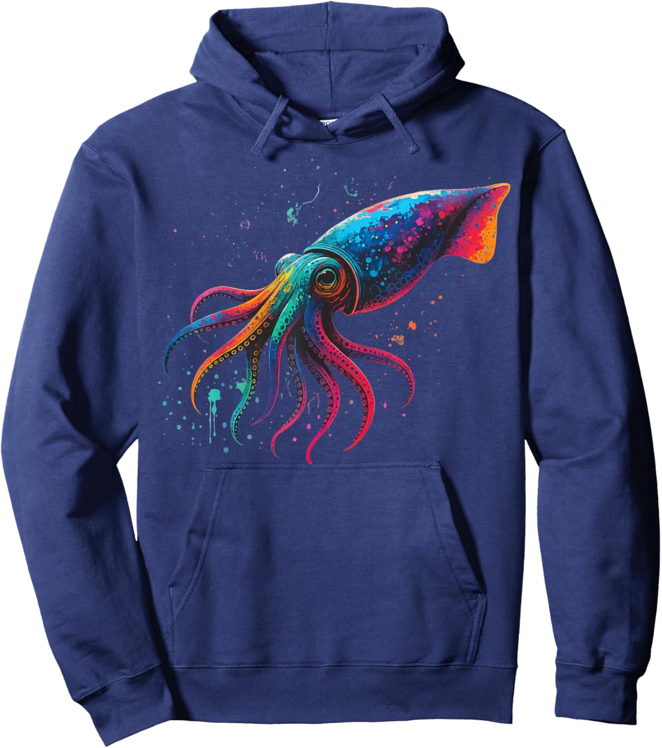 Squid Colorful Ocean Hoodie - Hoodie | Navy