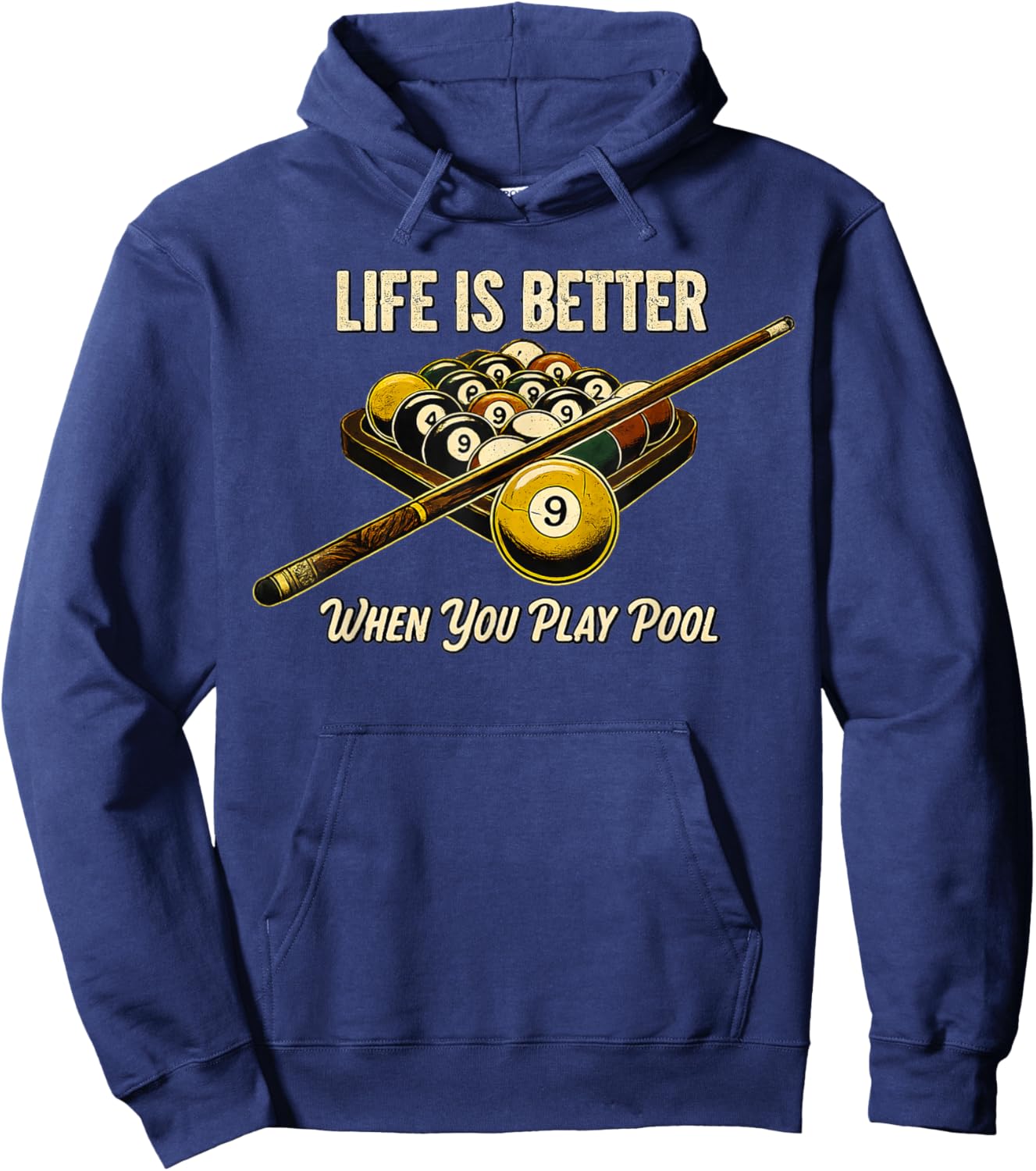 Life is Better When You Play Pool Women Billiards Hoodie - Hoodie | Navy