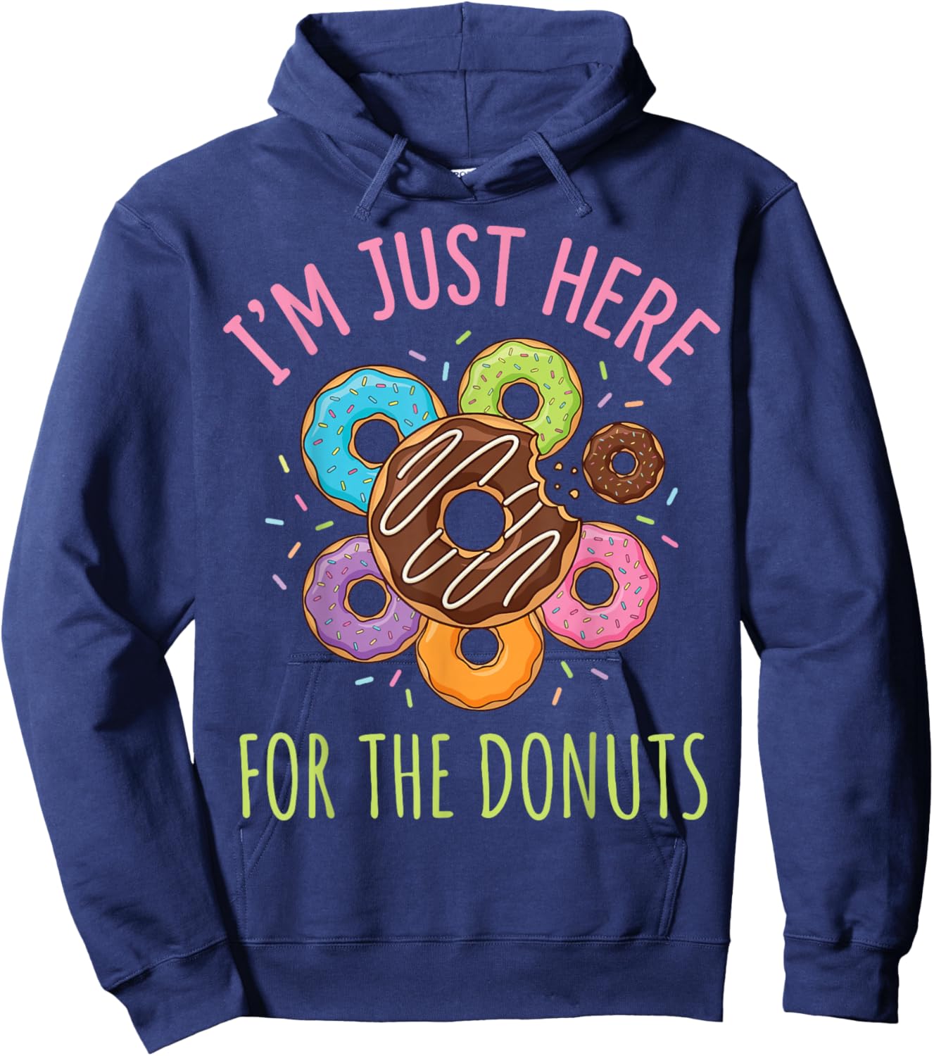 I'm Just Here for The Donuts Hoodie - Hoodie | Navy