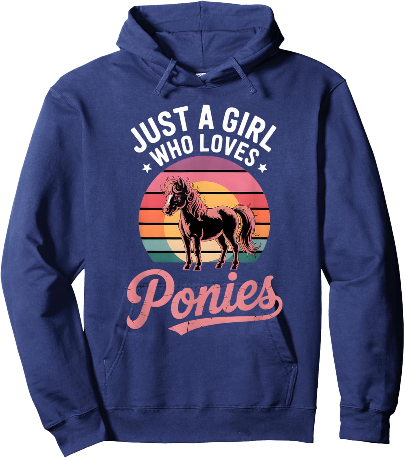 Girls Pony Hoodie - Hoodie | Navy