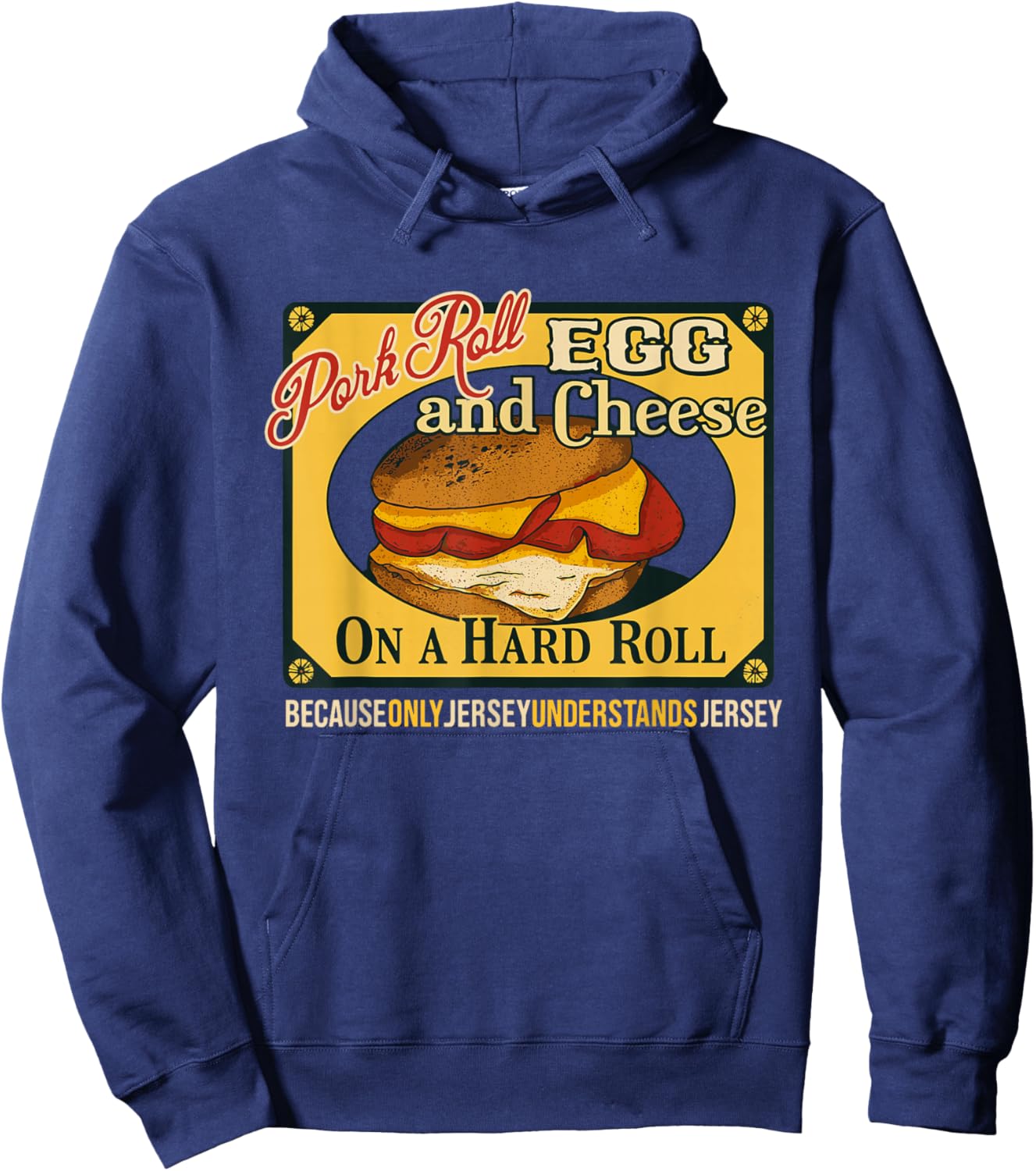 Pork Roll, Egg and Cheese Hoodie - Hoodie | Navy