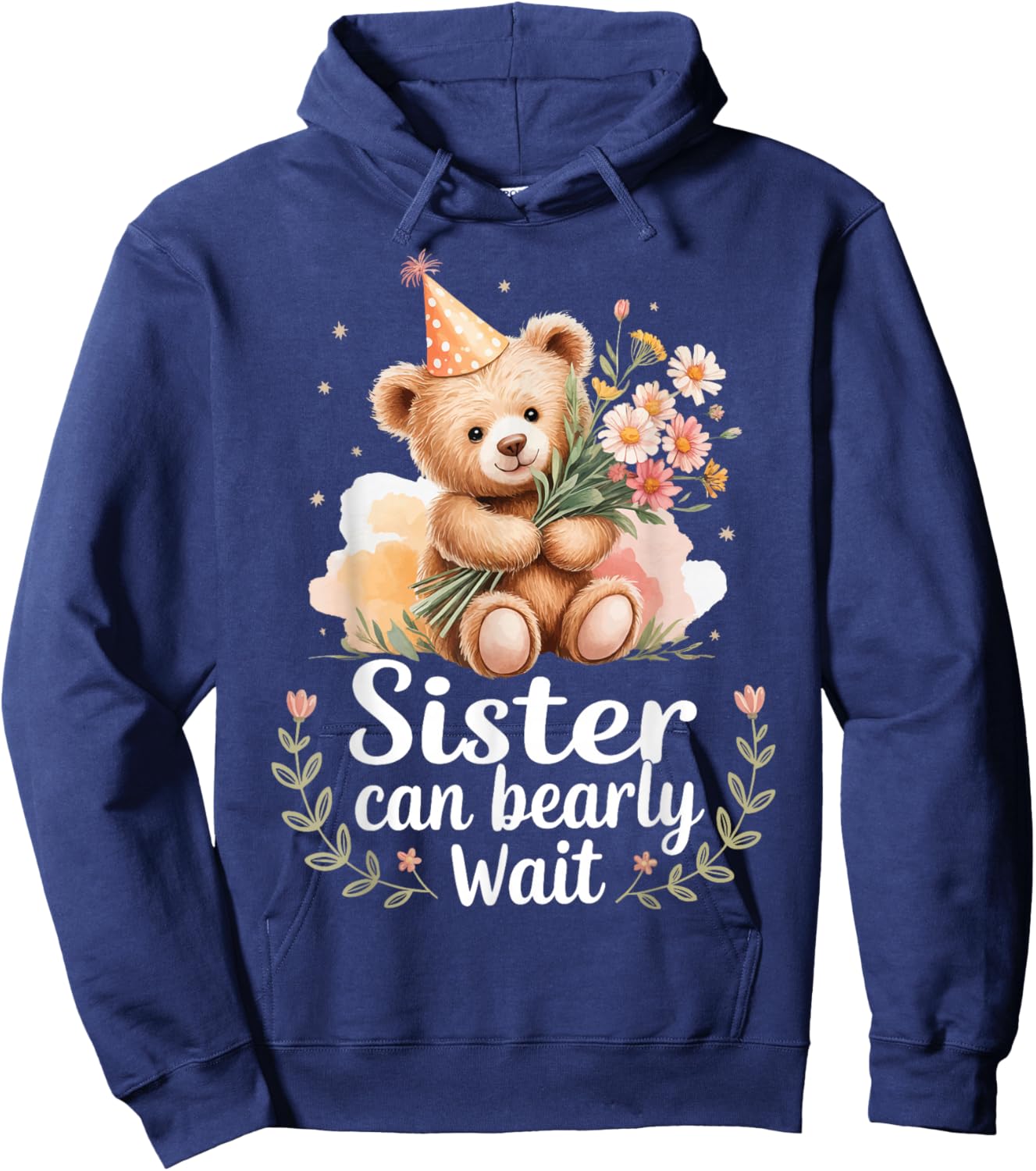 Sister Can Bearly Wait Hoodie - Hoodie | Navy