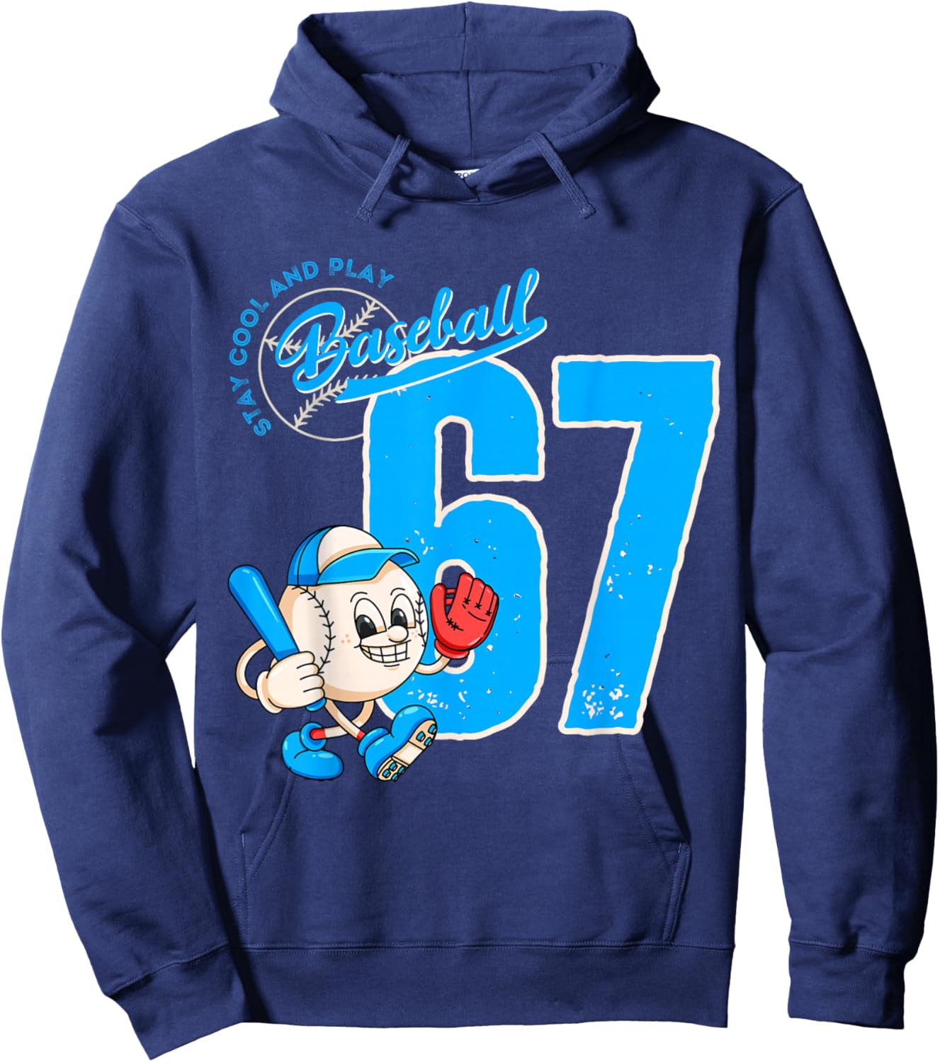 67 Baseball Lifestyle 101 Baseball Hoodie - Hoodie | Navy