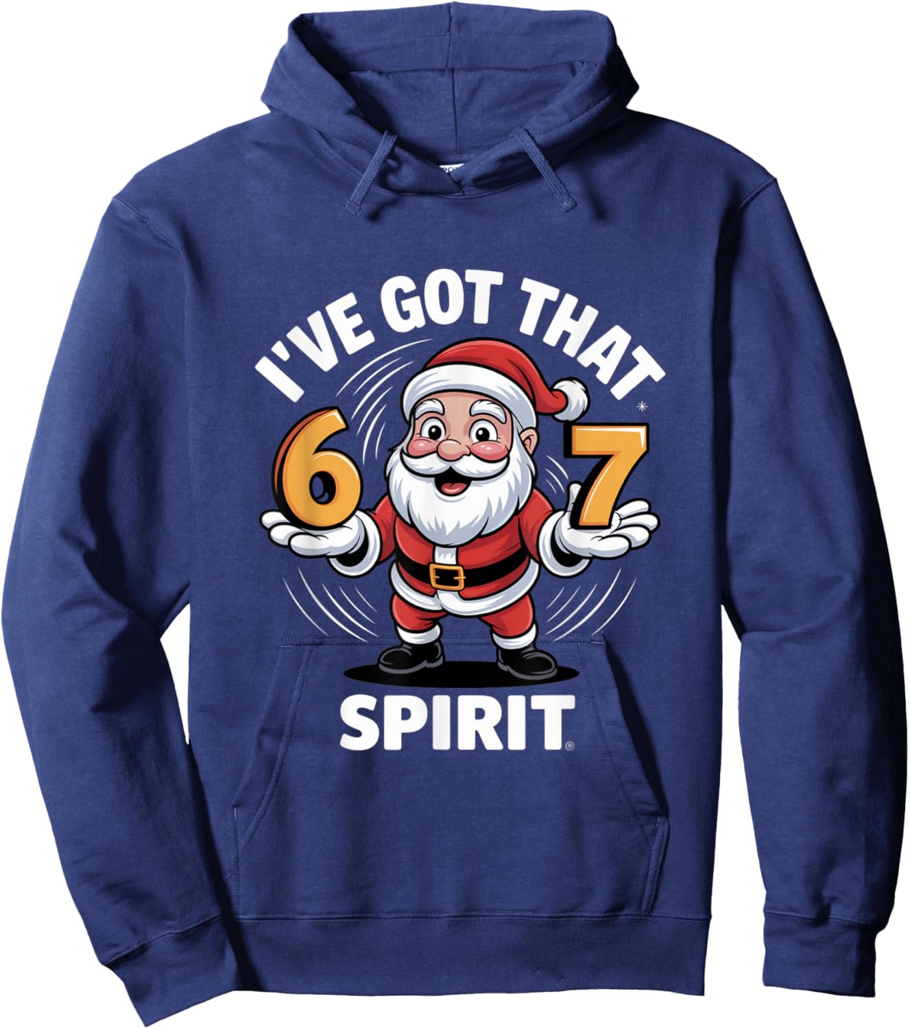 Christmas 67 Funny Xmas Six Seven Ugly Sweater 6-7 Hoodie - Hoodie | Navy