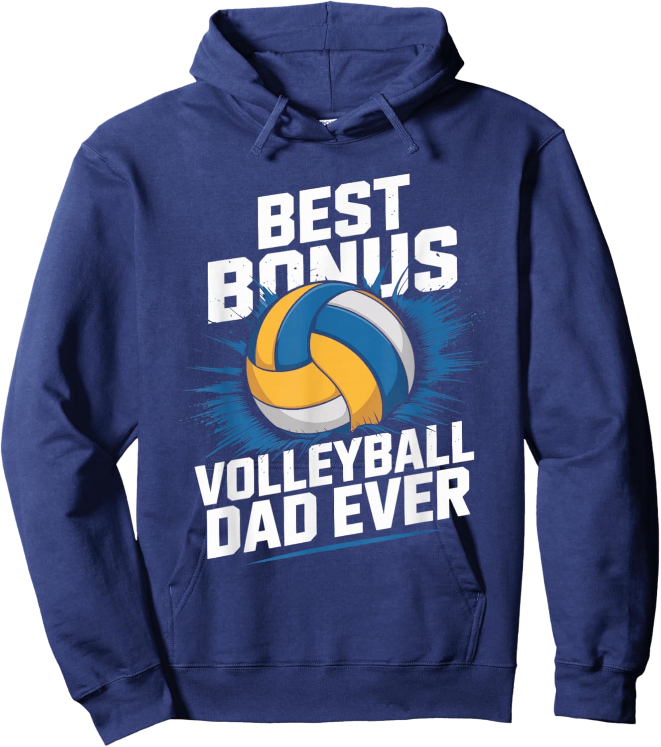 Best Bonus Volleyball Dad Ever, Volleyball Bonus Father Hoodie - Hoodie | Navy