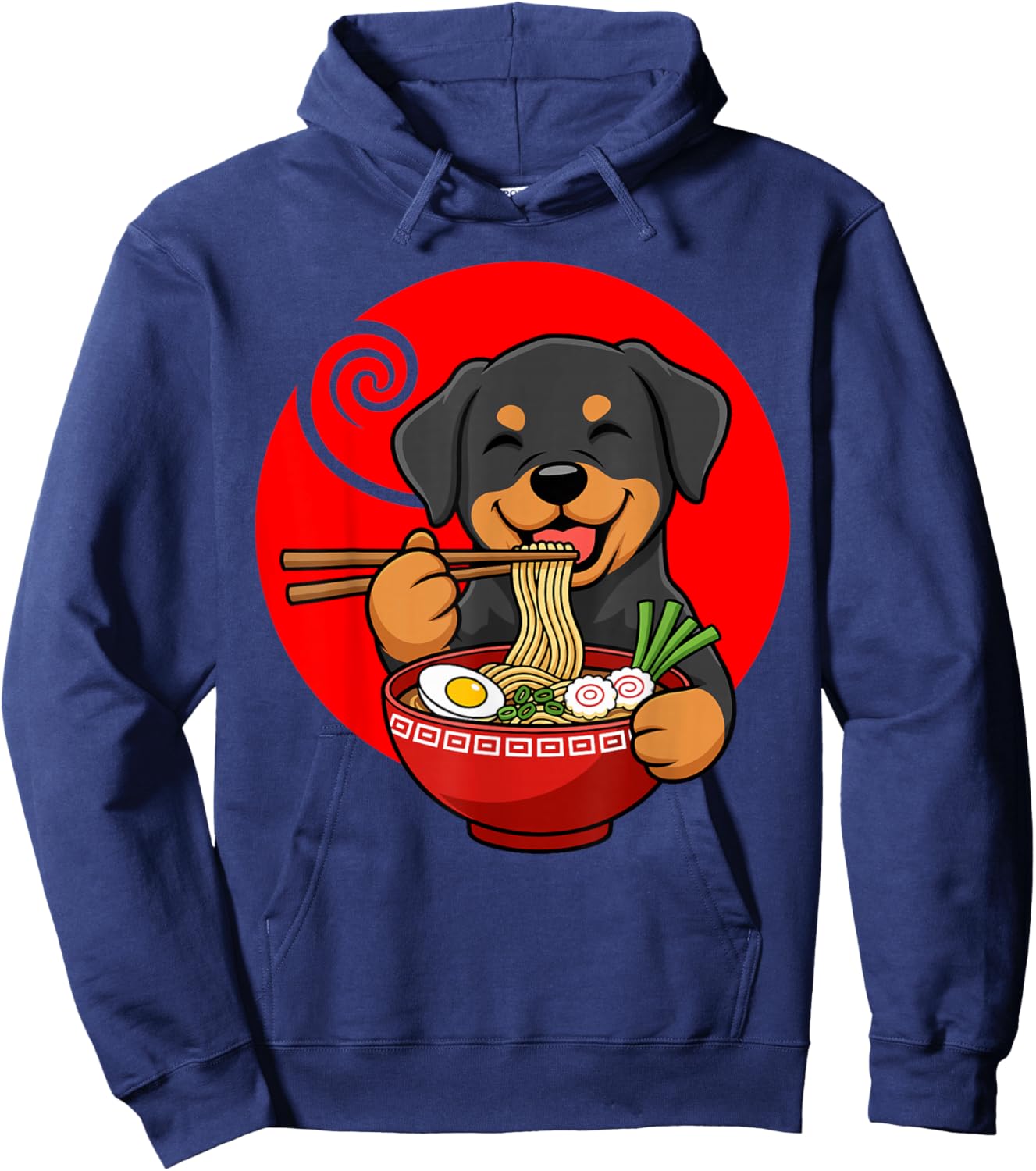 Ramen Rottweiler Dog Kawaii Japanese Ramen Hoodie - Hoodie | Navy