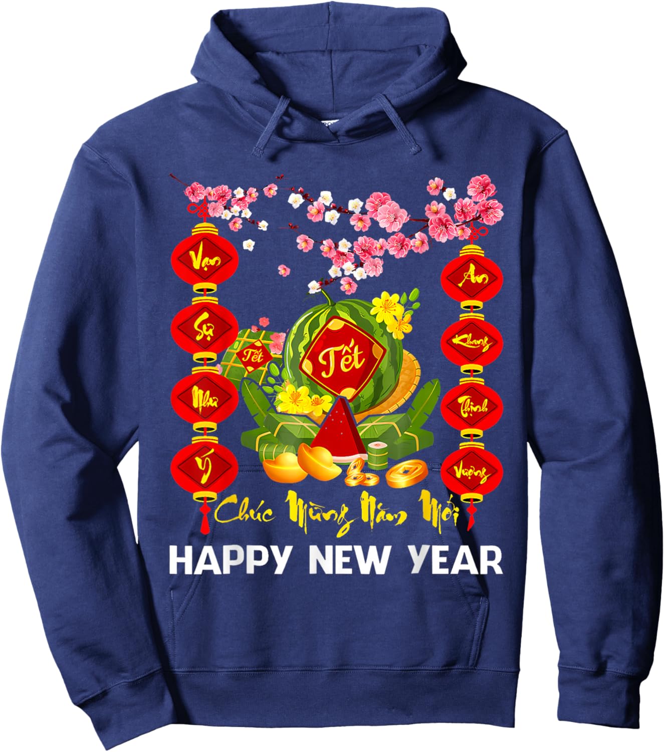 Chuc Mung NAM Moi Xuan Binh NGO Vietnamese New Year TET 2026 Hoodie - Hoodie | Navy