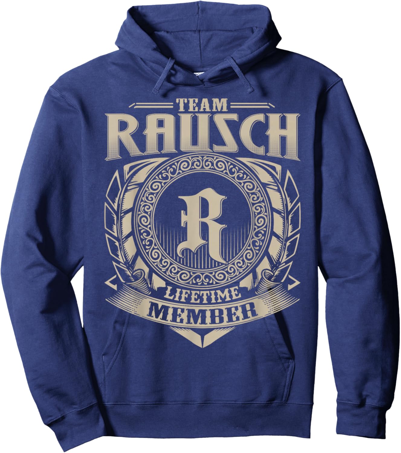 Team Rausch Lifetime Member Funny Rausch Family Name Vintage Hoodie - Hoodie | Navy