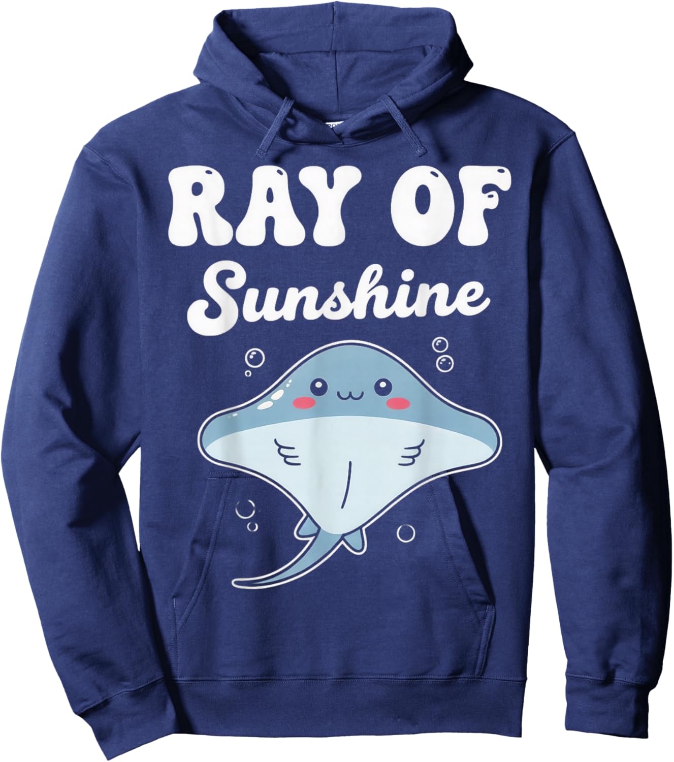 Ray of Sunshine Stingray Sea Ocean Stingray Animal Manta Ray Hoodie - Hoodie | Navy