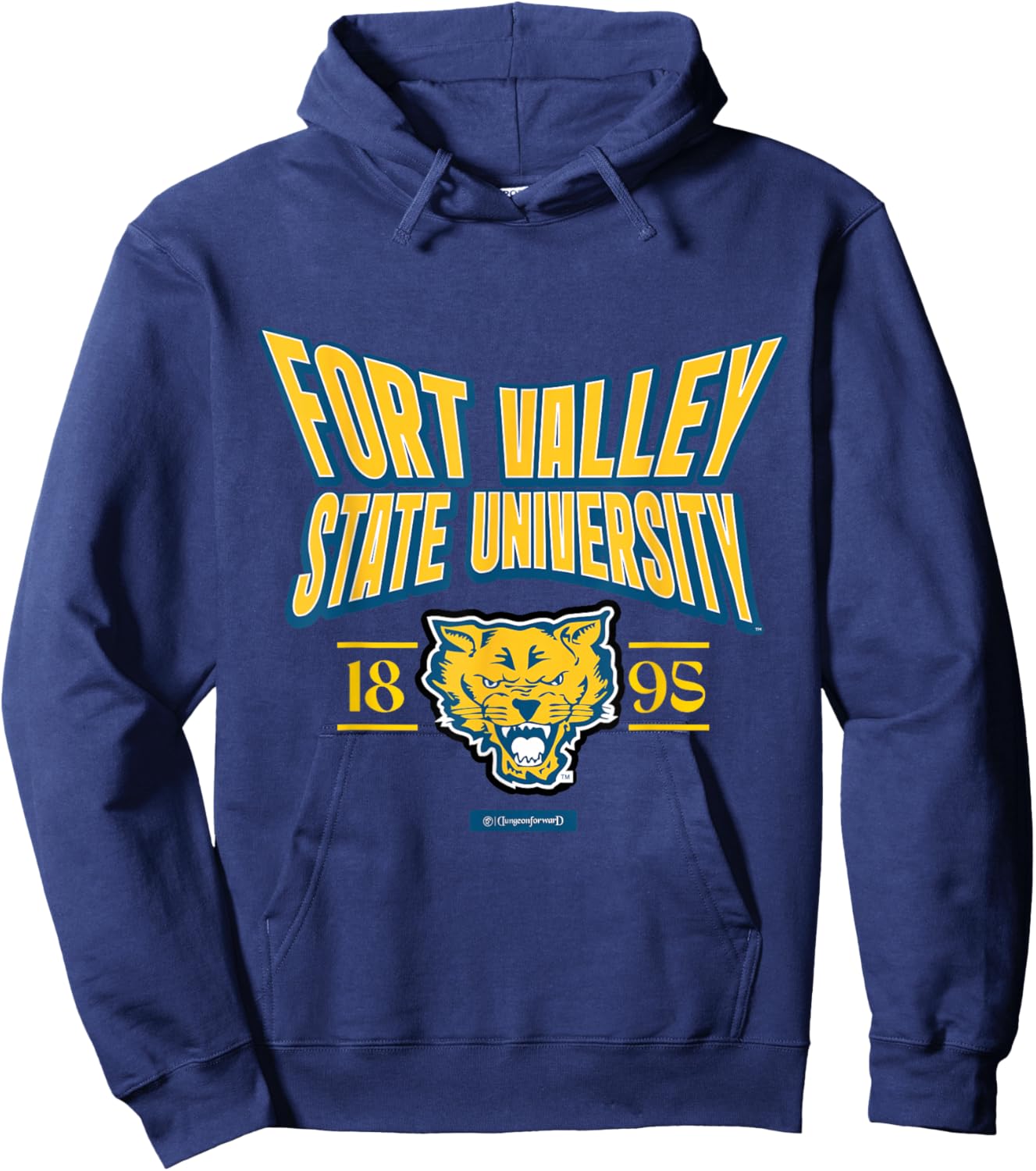 Fort Valley State University Stretch Emblem HBCU Hoodie - Hoodie | Navy