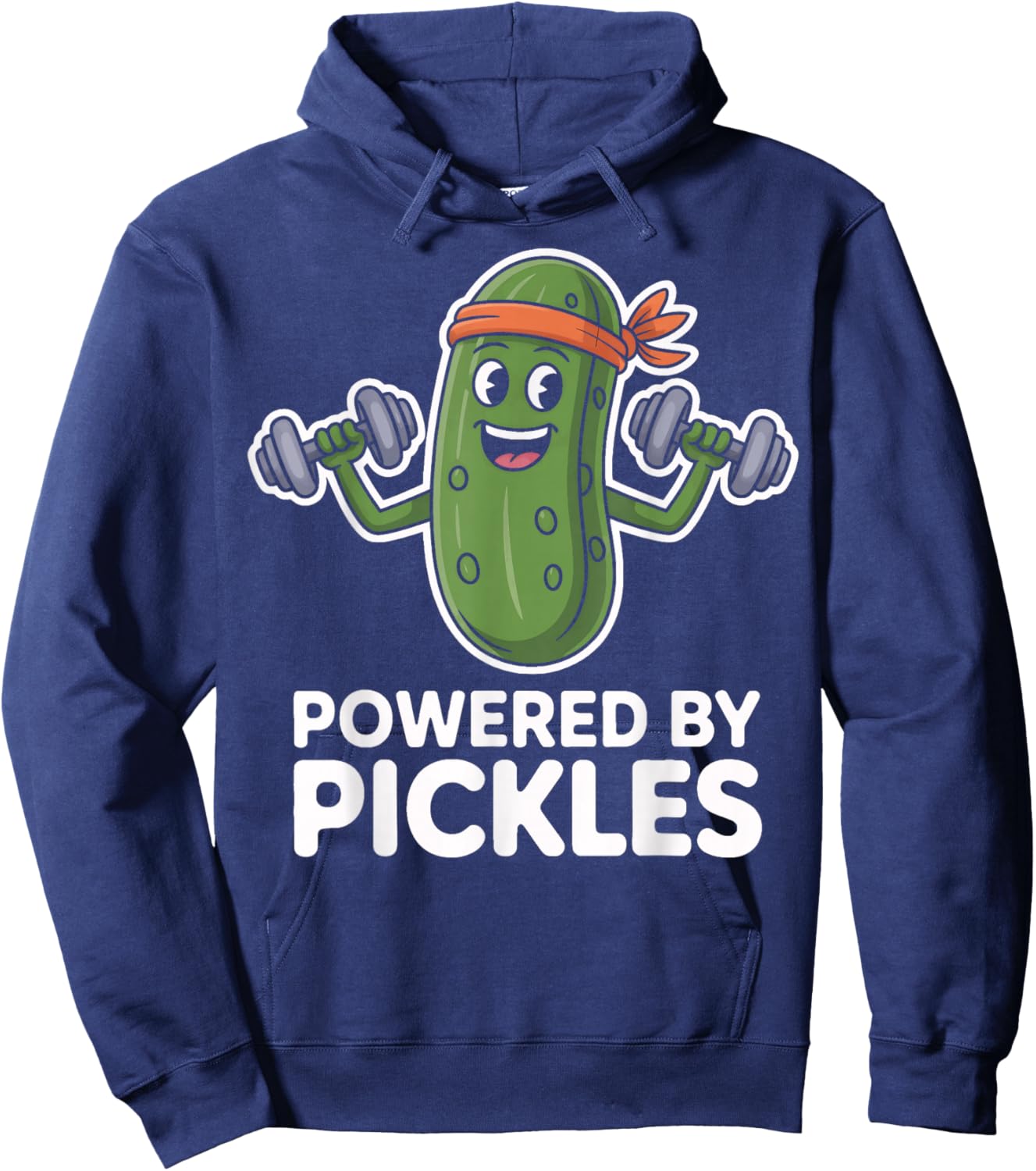 Strong and Crunchy Pickle Lover Powered by Pickles Hoodie - Hoodie | Navy