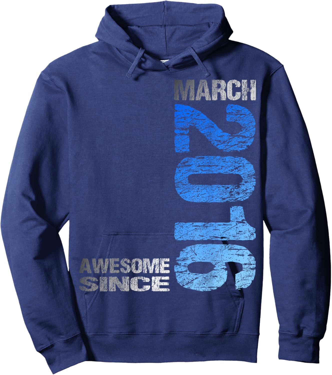 Awesome Since March 2016 Vintage 10. Birthday Hoodie - Hoodie | Navy