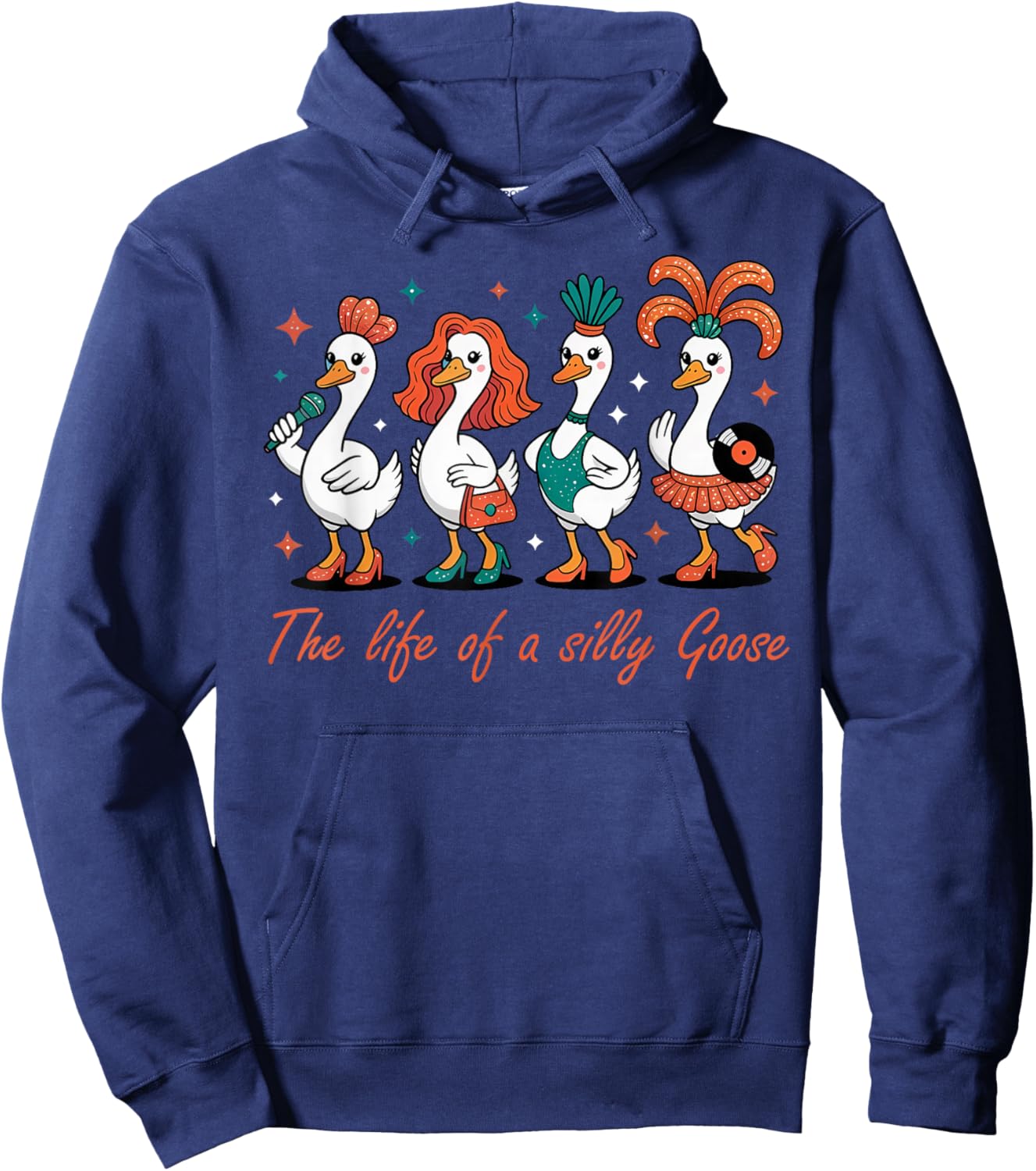 The Life of a Silly Goose Funny Trendy Meme Show Girl Hoodie - Hoodie | Navy