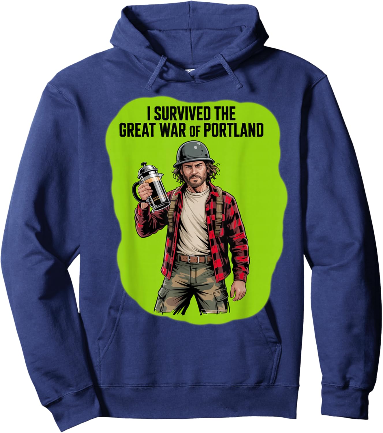 I Survived The Great WAR of Portland Oregon Hoodie - Hoodie | Navy