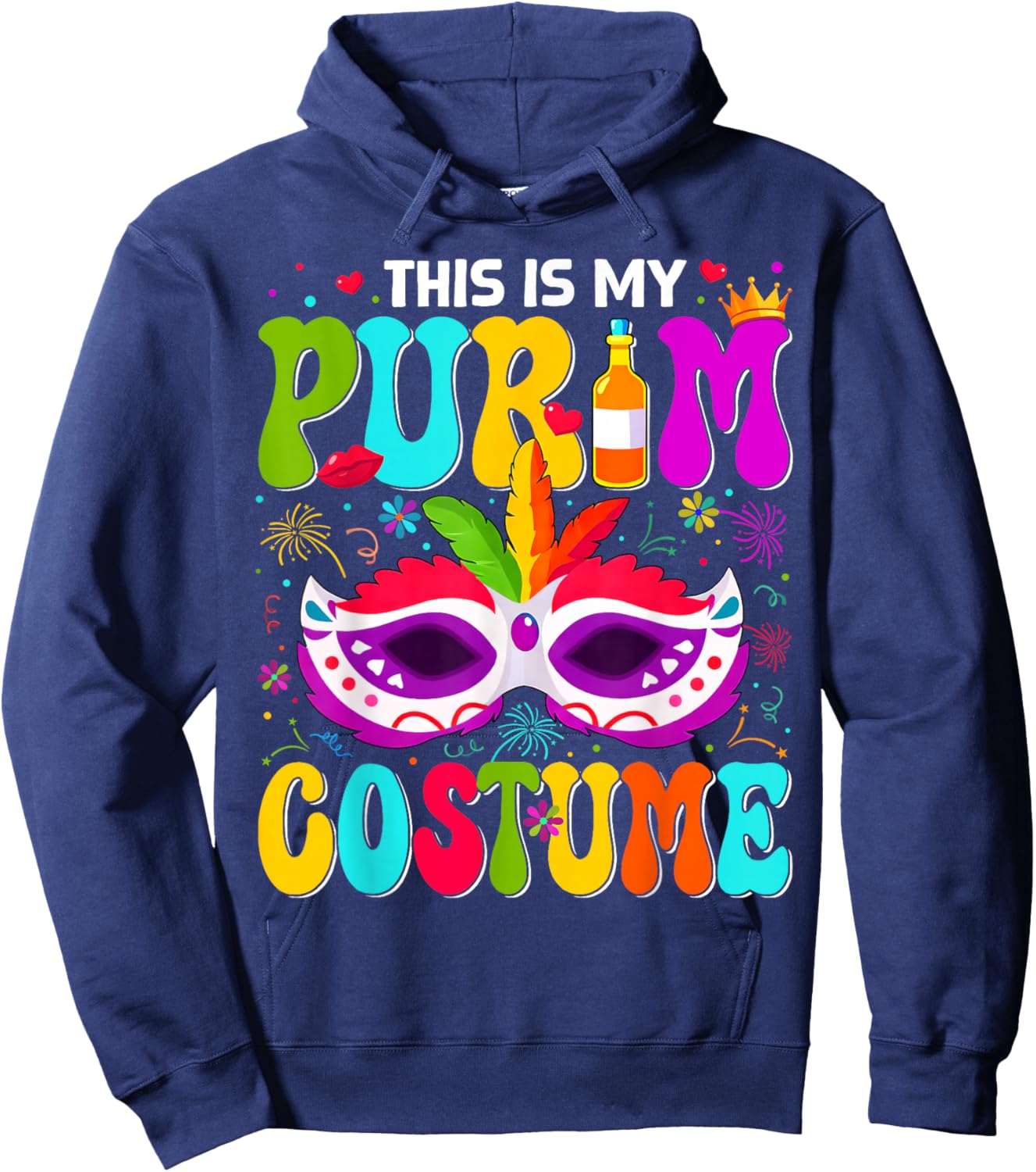 This is My Purim Costume Funny Jewish Holiday Party Outfit Hoodie - Hoodie | Navy